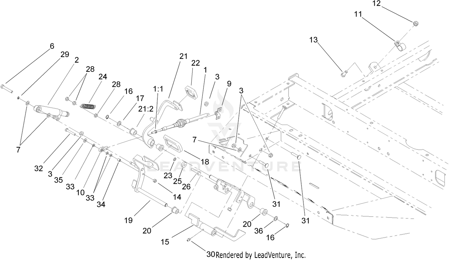 Traction Pedal Assembly