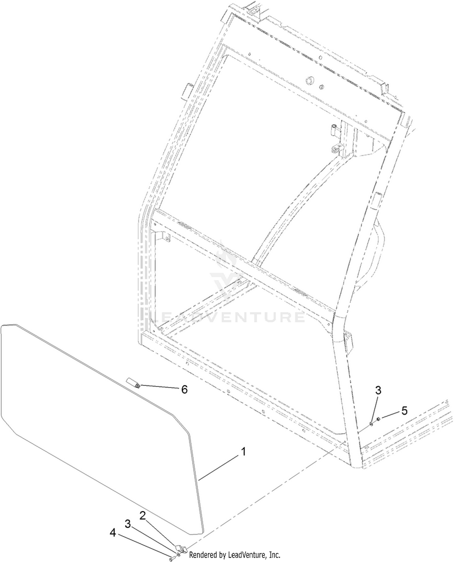 Bottom-Front Window Assembly