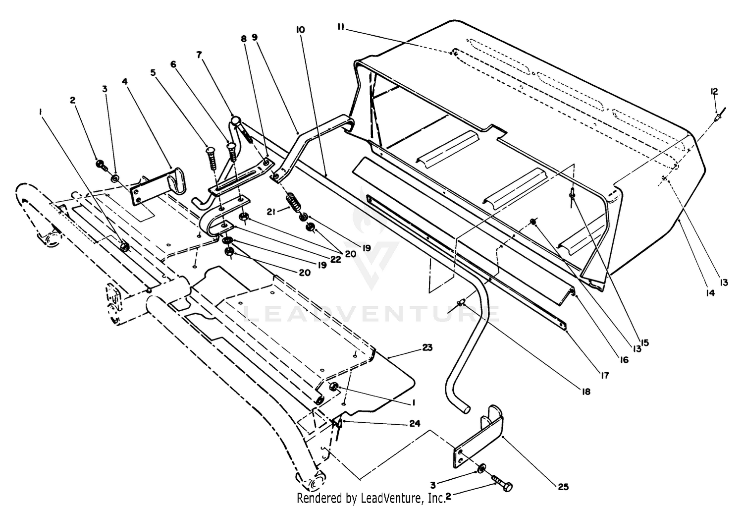 Grass Collection System Model 03433 (opt.)(cont.)(rear Cutting Unit Basket Assembly)