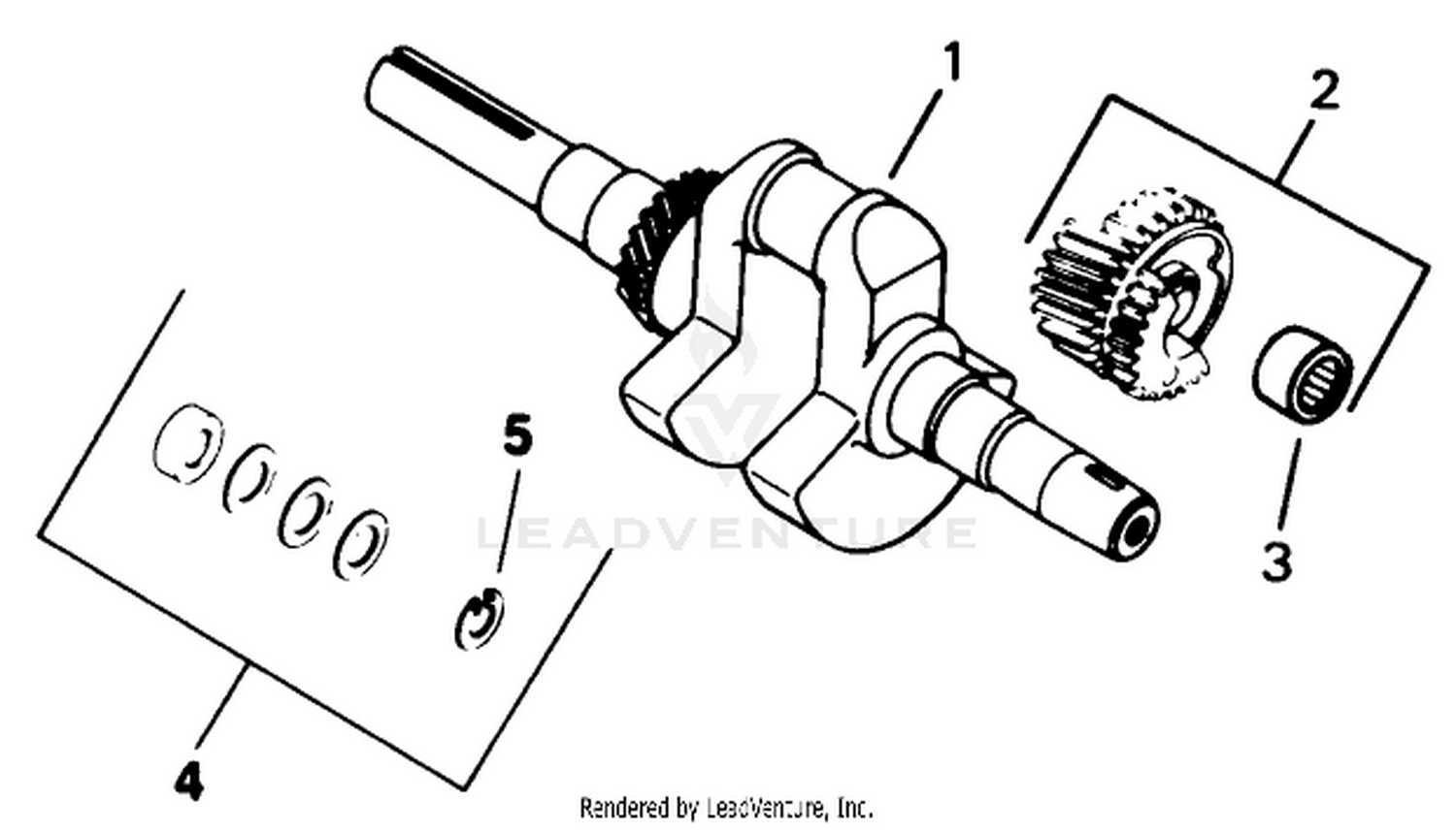 Crankshaft-Engine Assembly-Kohler Model No. M16s-711533