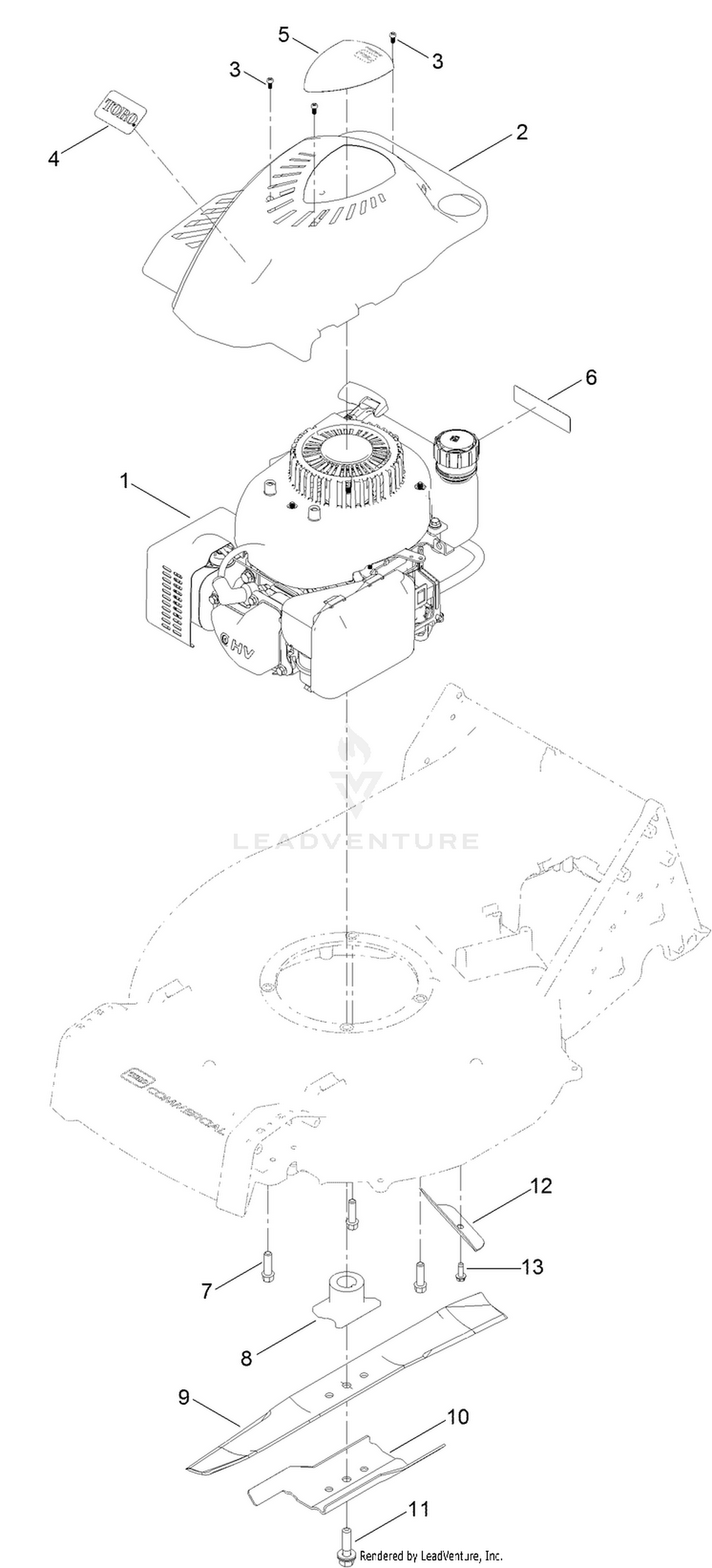 Engine and Blade Assembly