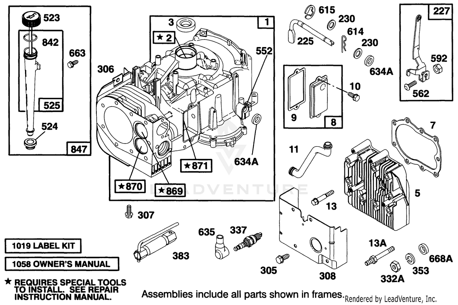 Engine Briggs  Stratton Model 28b707-0122-01
