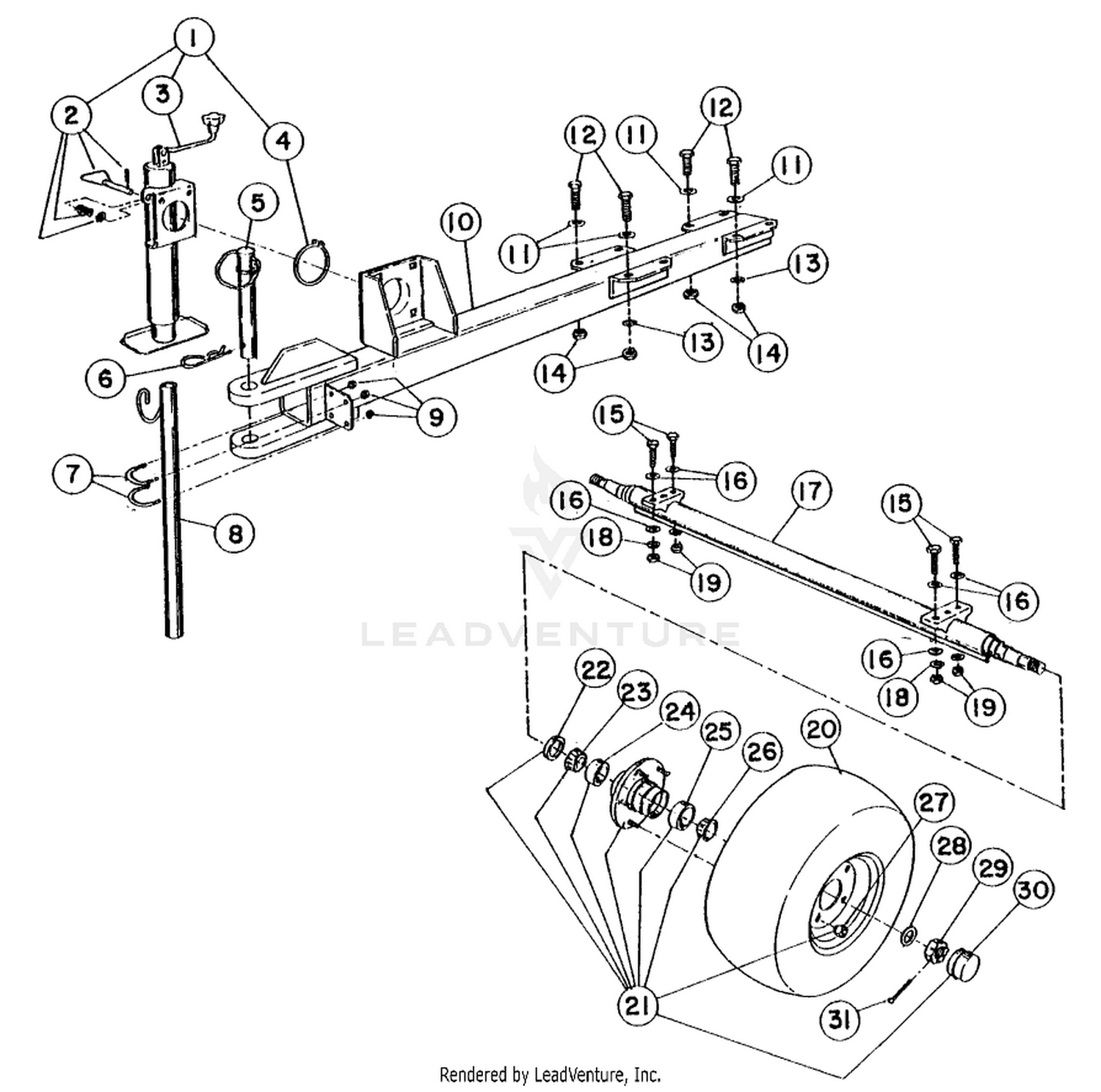 MODEL 41415 TRAILER PACKAGE for the SKID SPRAYER  SKID SPREADER