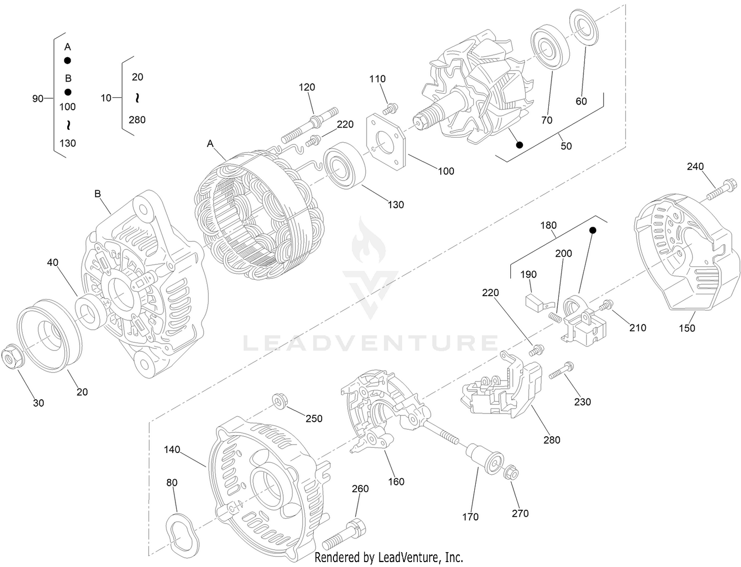 Alternator Components Assembly
