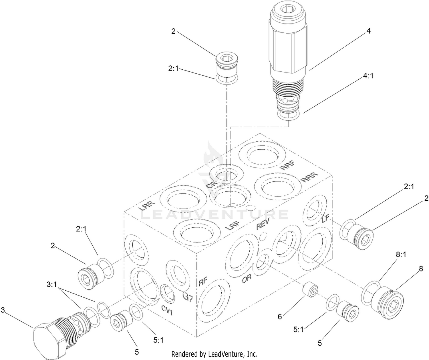 Four Wheel Drive Manifold Assembly No. 108-1825