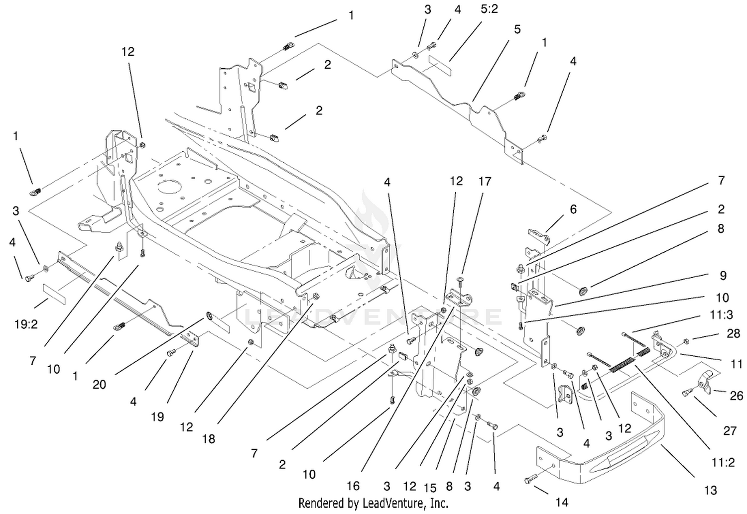 Bumper And Hood Support Assembly