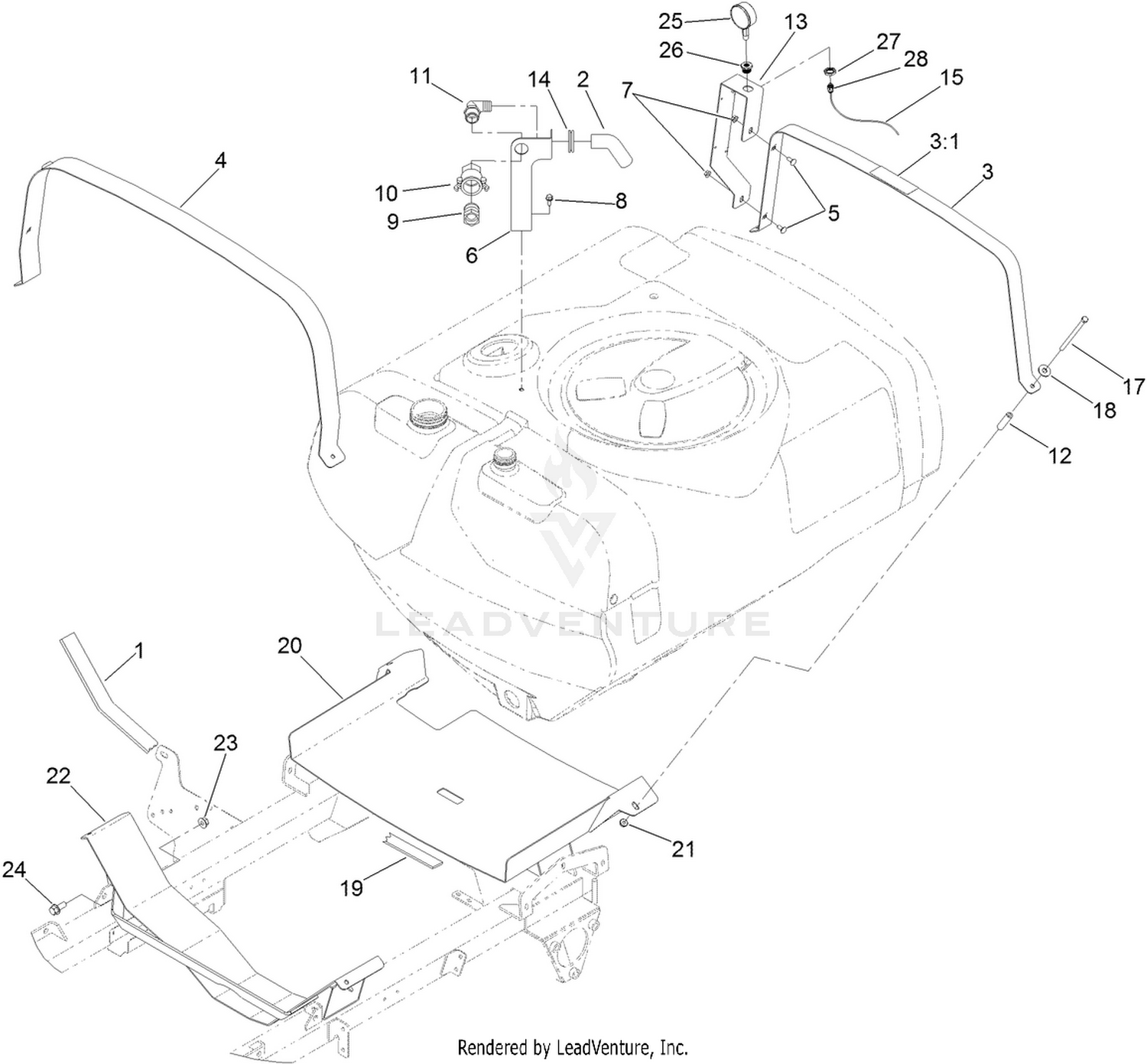Tank and Saddle Assembly