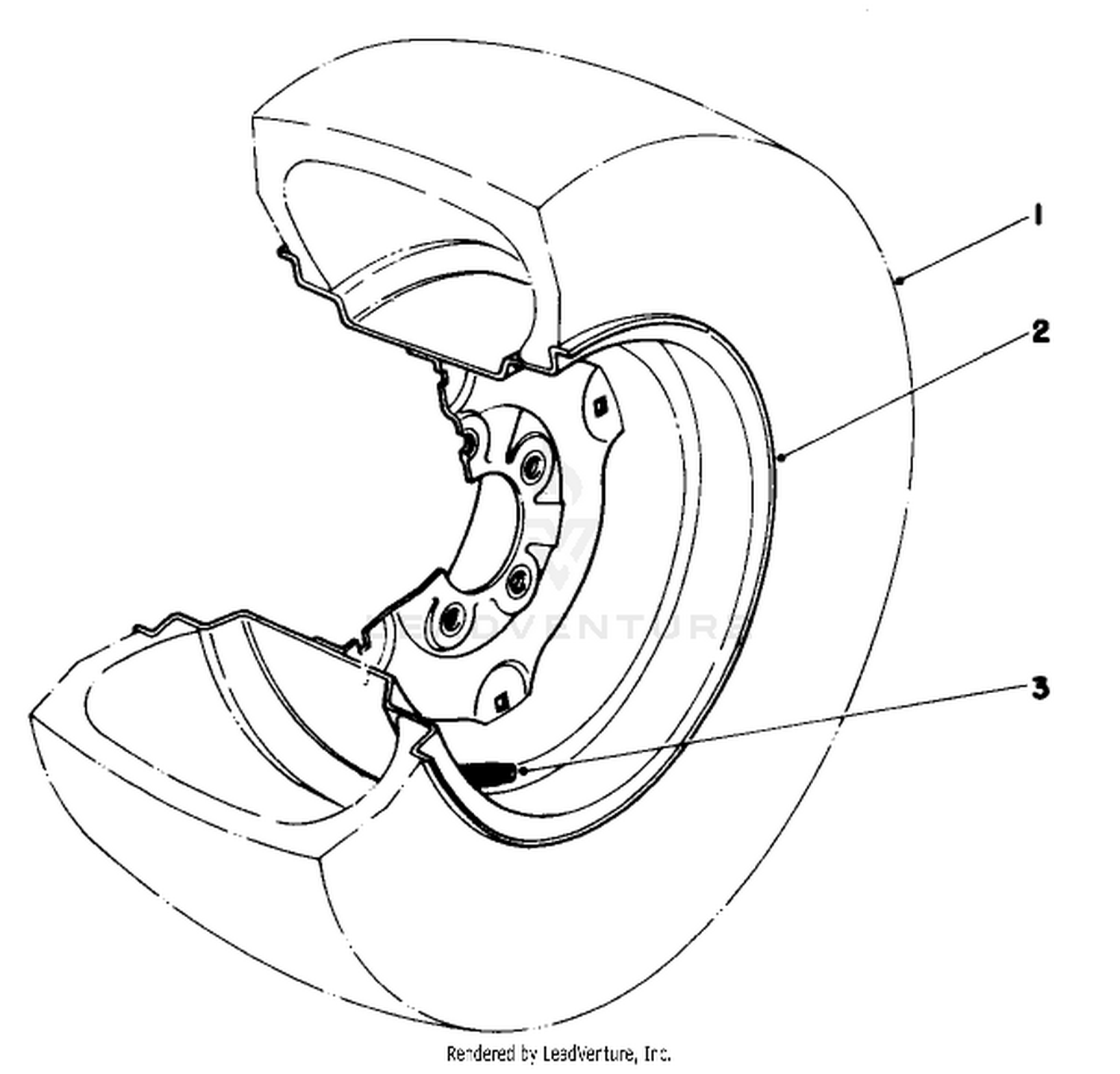 Tire  Wheel Assembly 23 X 10.50 X 12 (optional) No. 36-1050