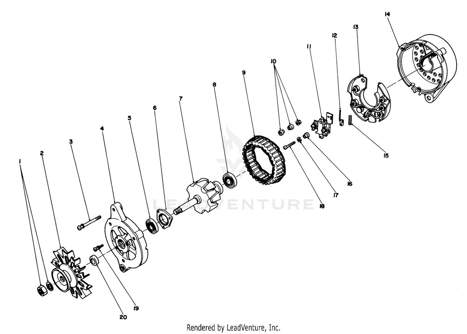 Alternator Assembly No.43-0390