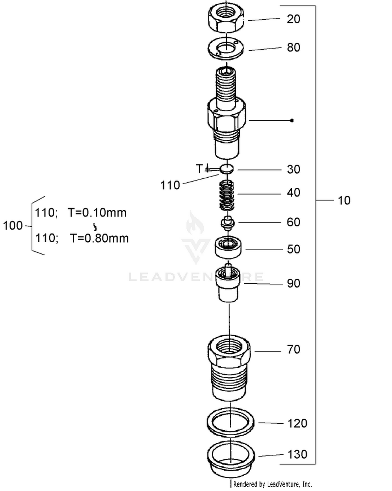 Nozzle Holder Component Assembly