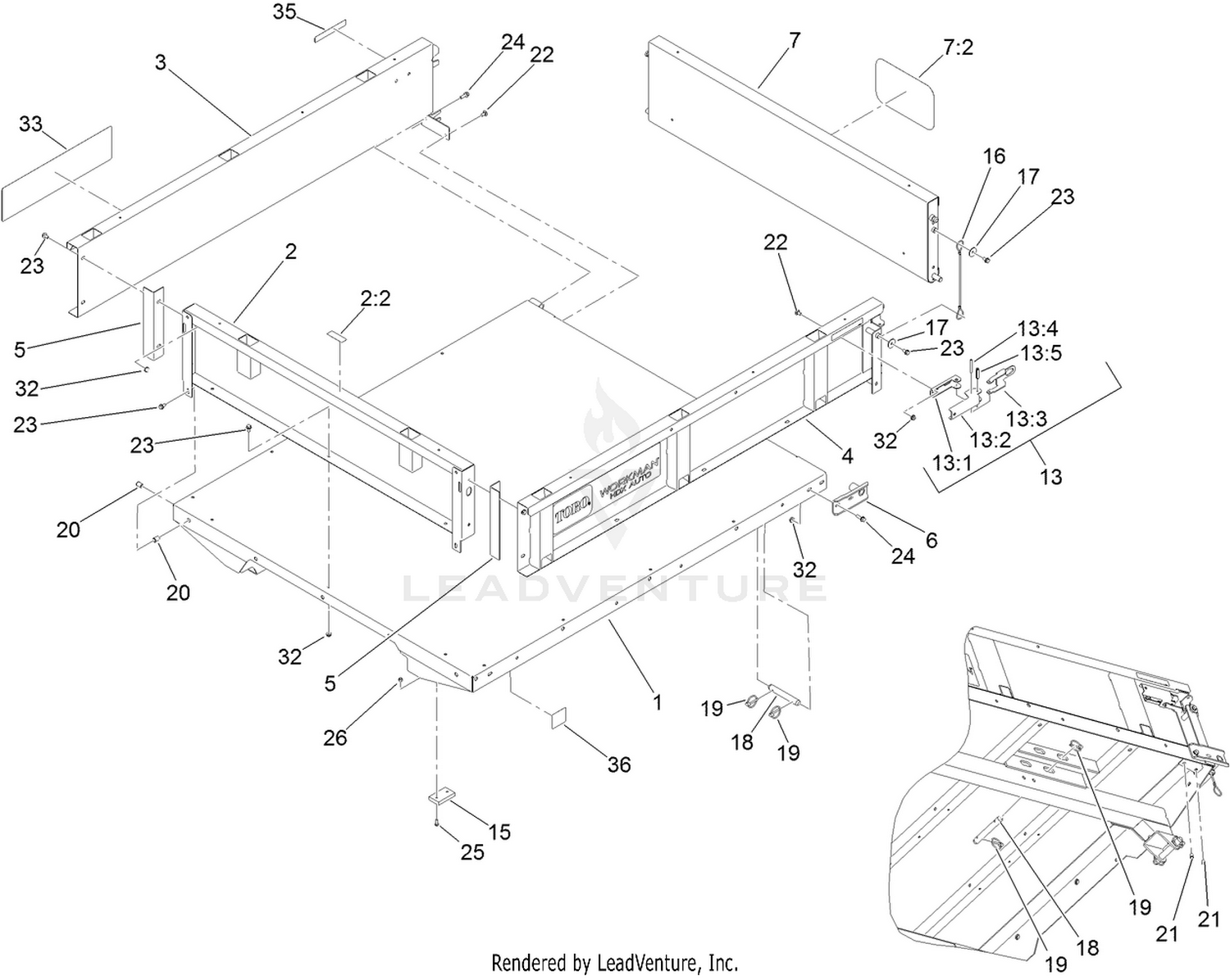 Full Bed and Side Panel Assembly
