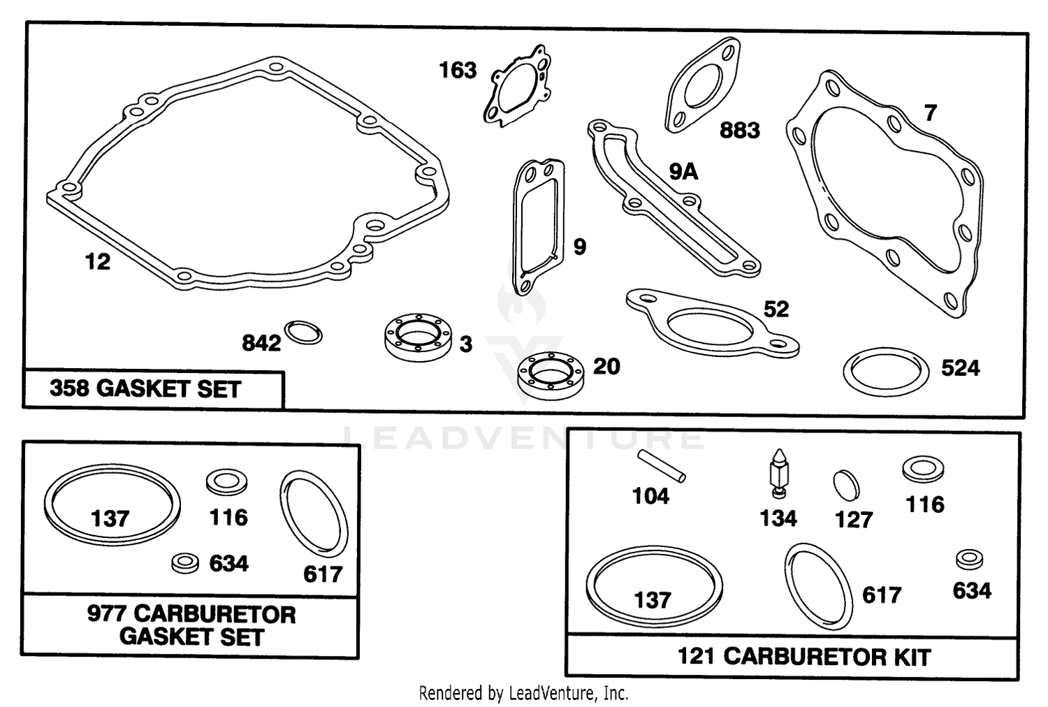 Engine Briggs  Stratton Model 128807-0658-01 10