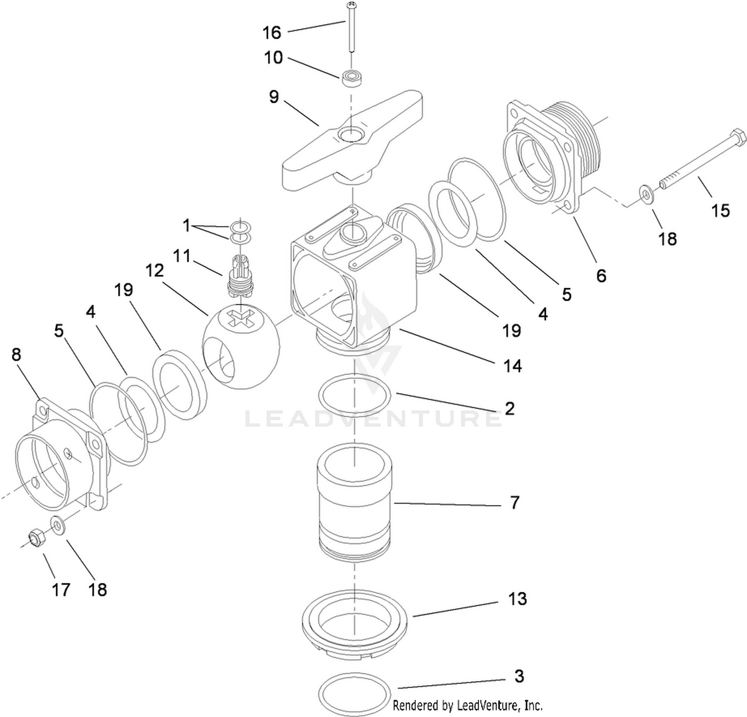 3-Way Valve Assembly No. 104-9069