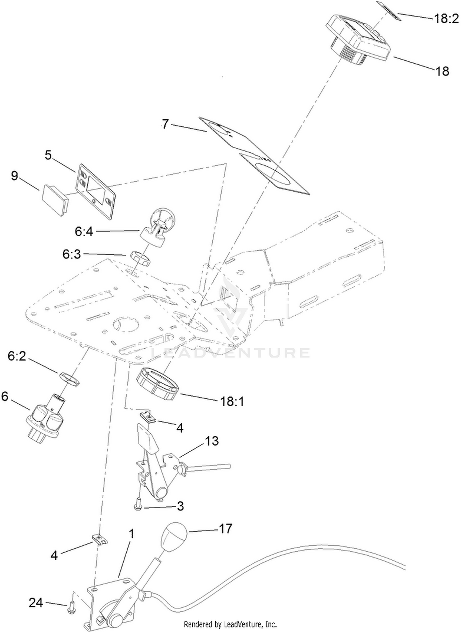 Ignition, Throttle and Choke Control Assembly