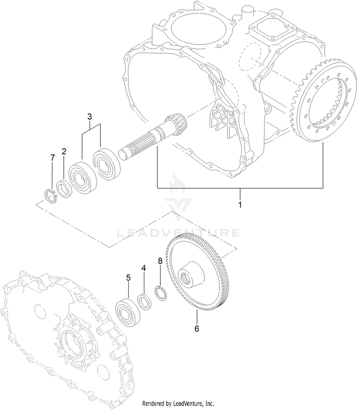 Counter Shaft Assembly  Transaxle Assembly No. 120-7610