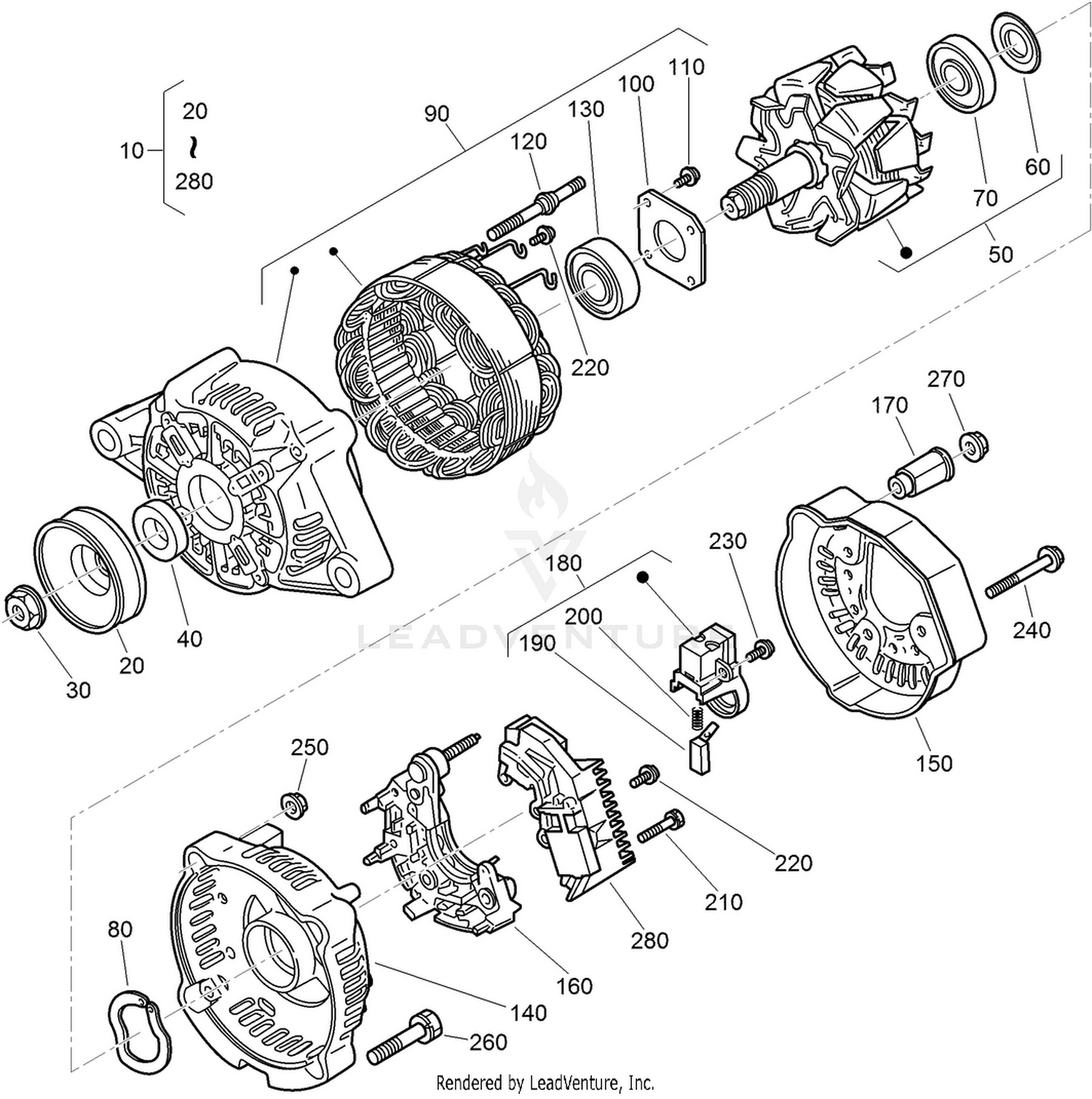 Alternator Assembly No. 131-6557