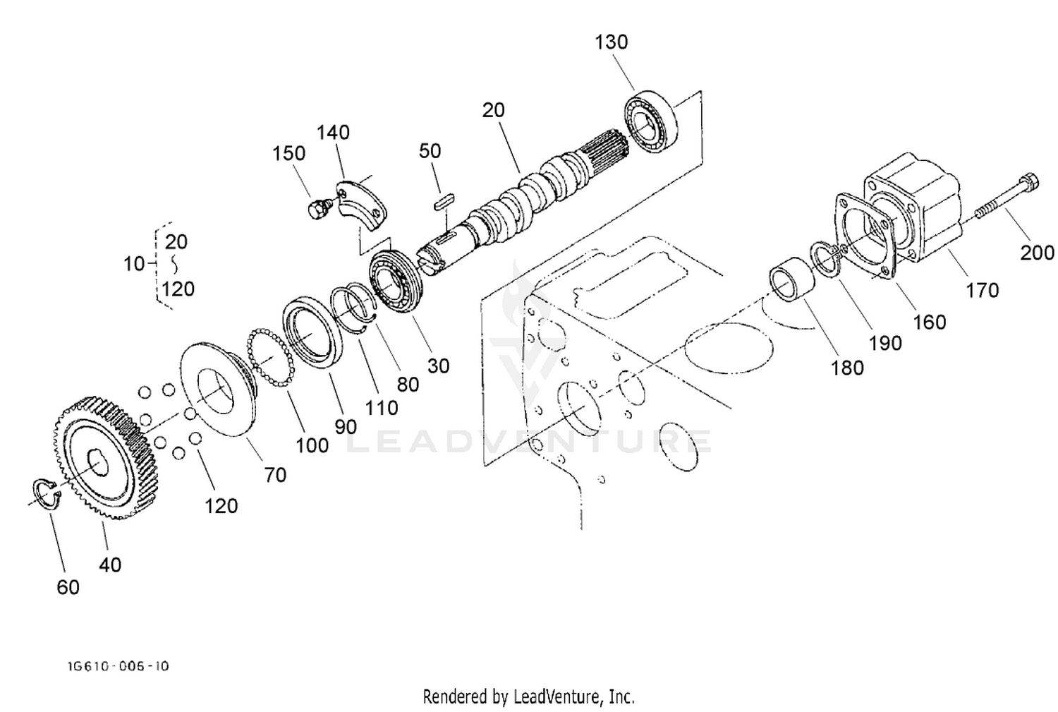 Fuel Camshaft and Governor Shaft Assembly