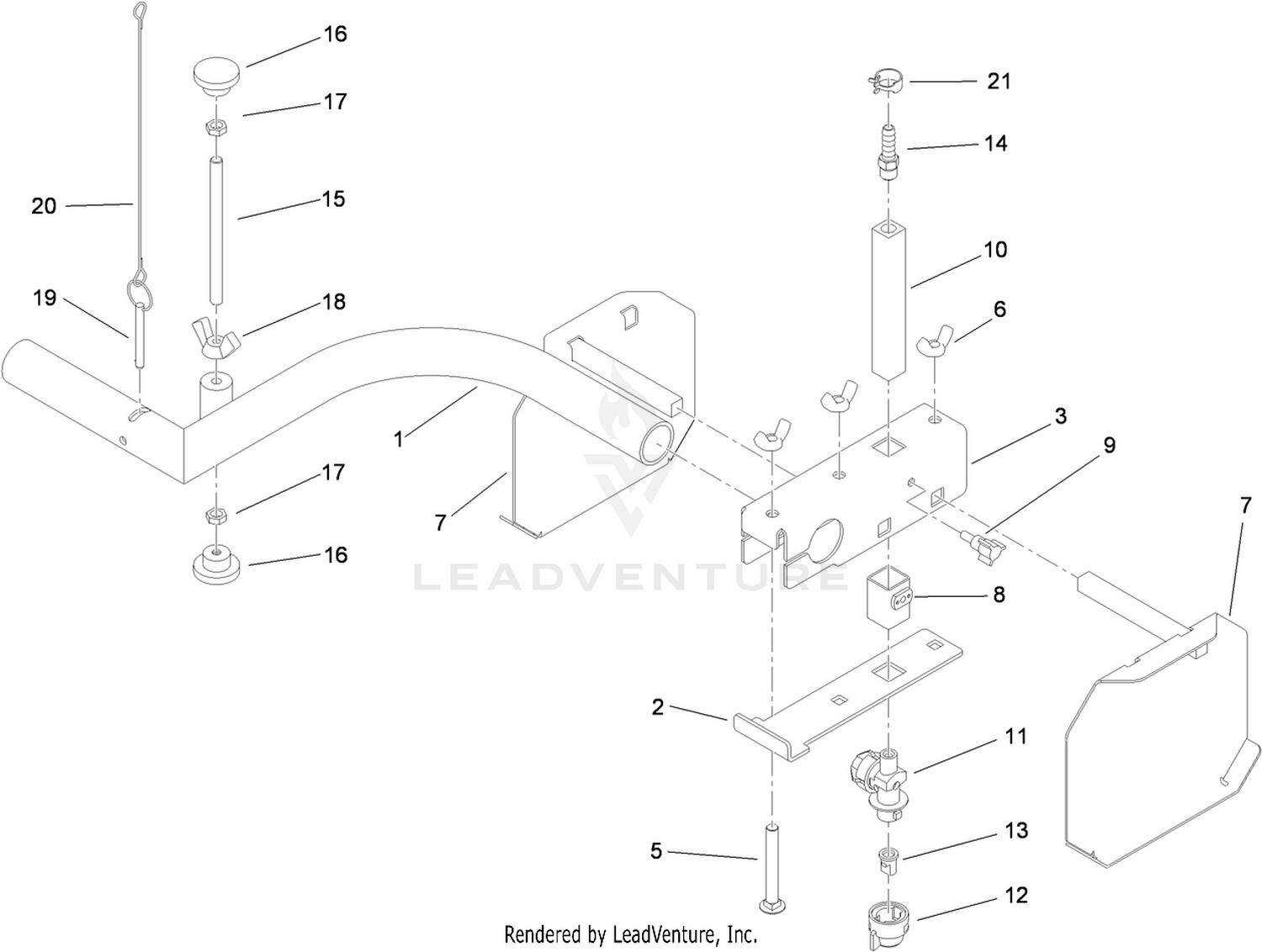 Spray Arm and Fitting Assembly