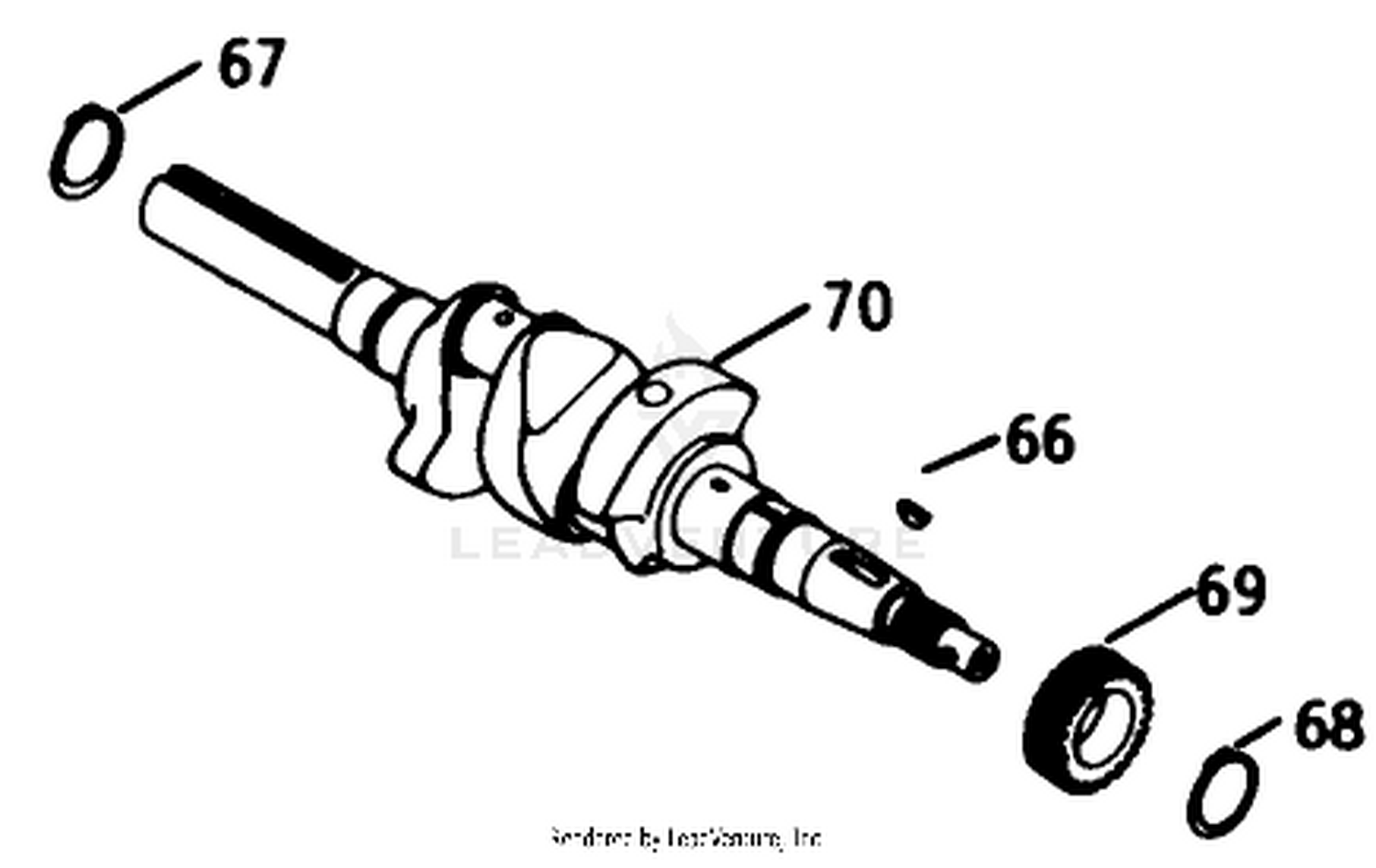 Crankshaft-Engine Kohler Model No. K582qs Type No. Pc-36273a