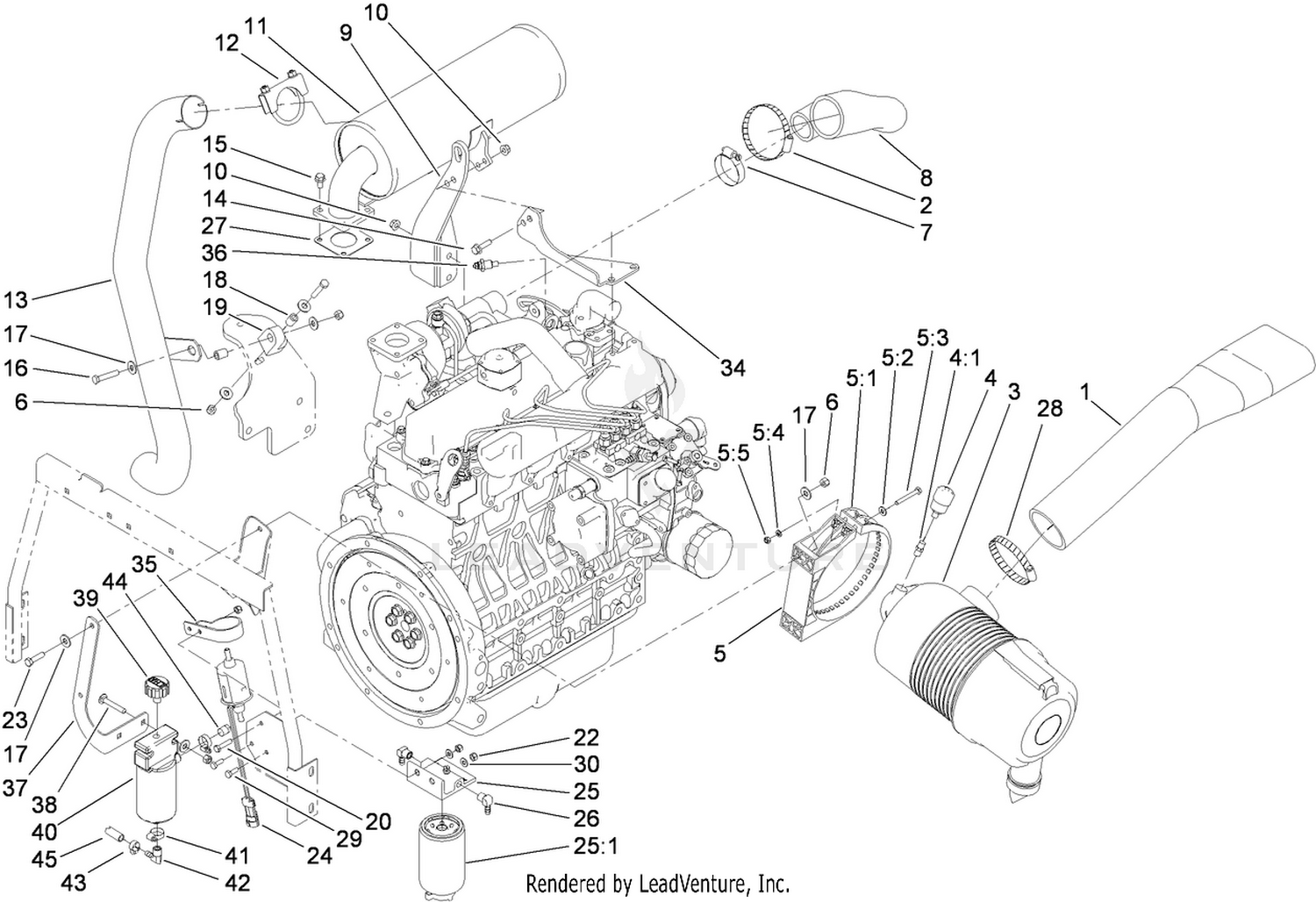 Air Cleaner and Muffler Assembly
