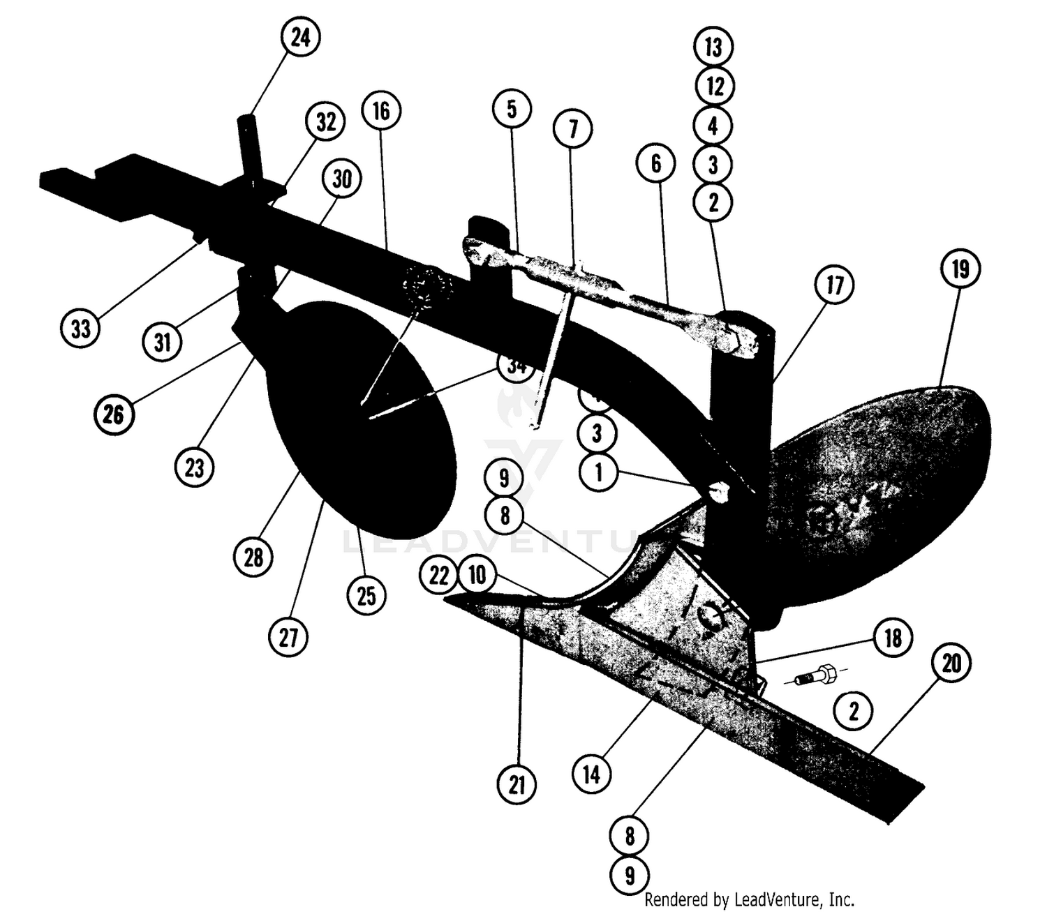 Parts List For Pp-87 Plow