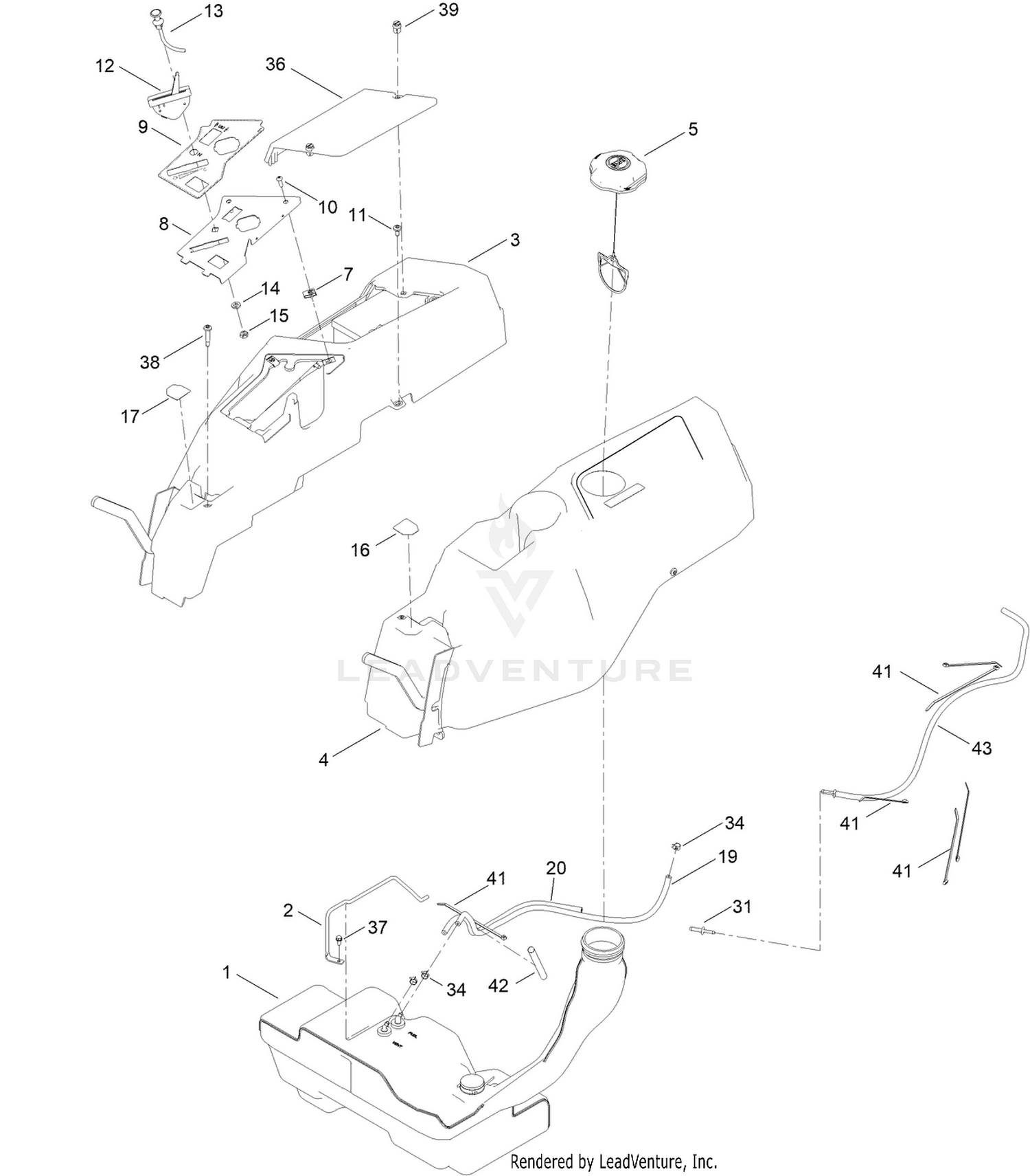 Body Styling and Fuel Tank Assembly
