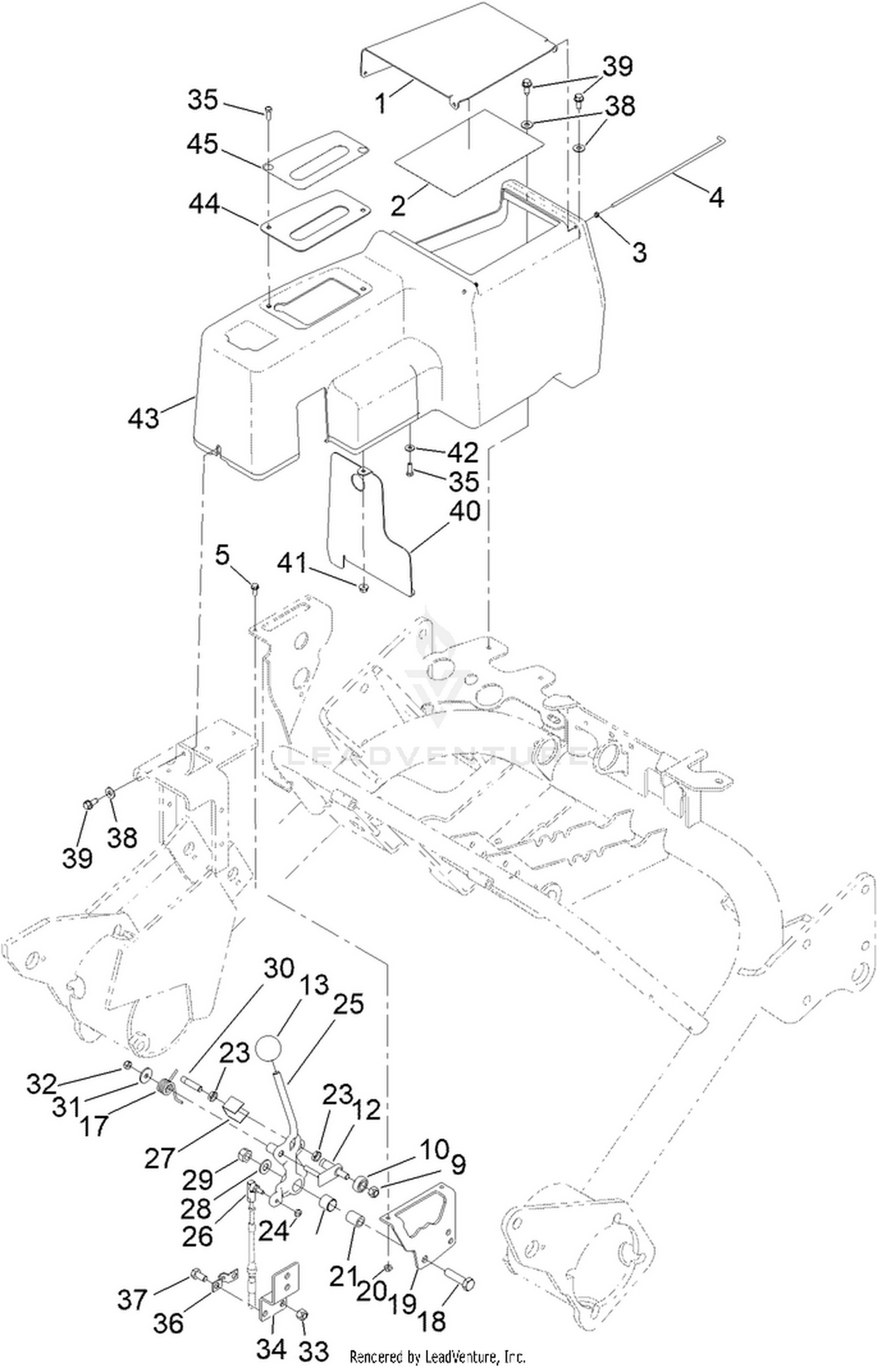 Speed Selector Lever and Console Assembly