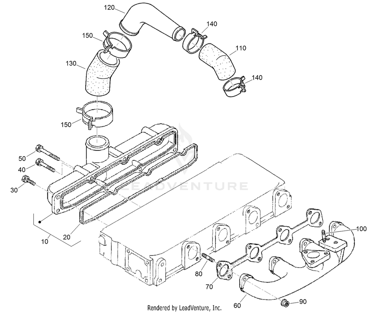 Inlet and Exhaust Manifold Assembly