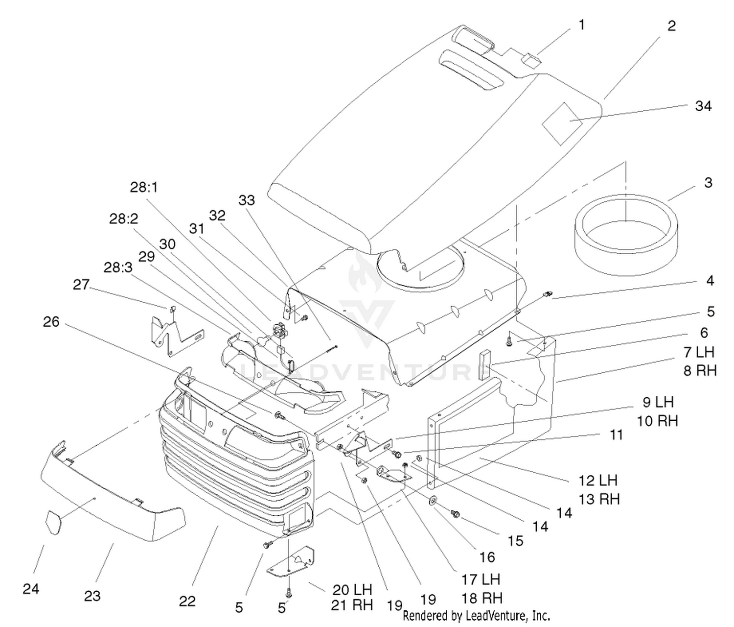 Hood  Grill Assembly