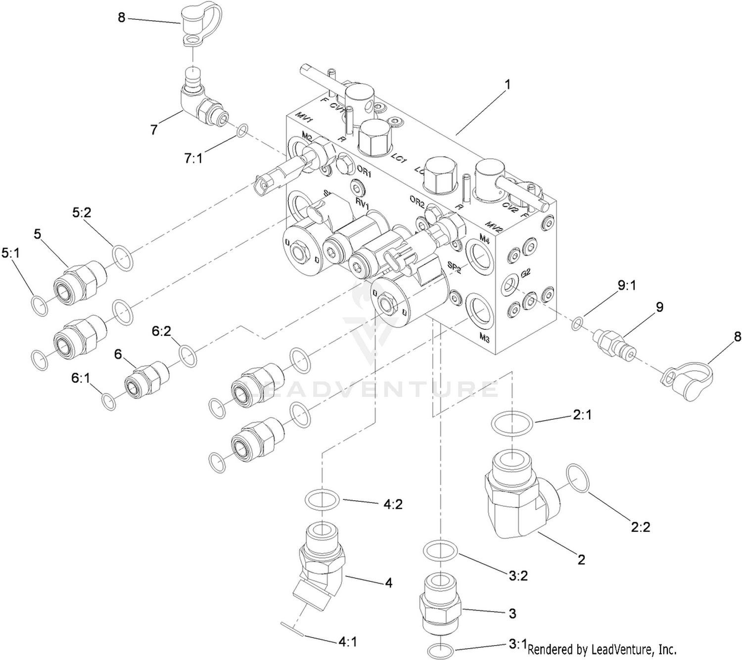 Mow Manifold Assembly No. 119-1461