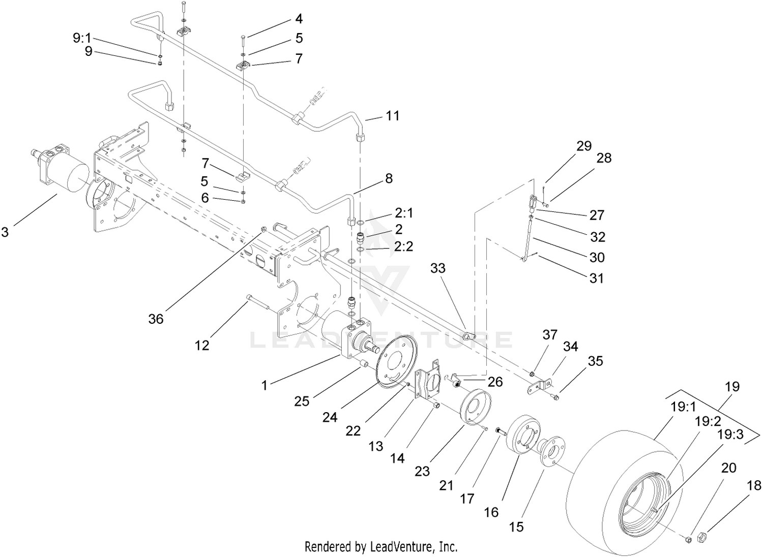 Front Wheel and Brake Assembly
