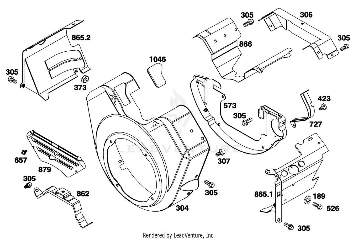 Engine Briggs  Stratton Model 303447-0446-01 5