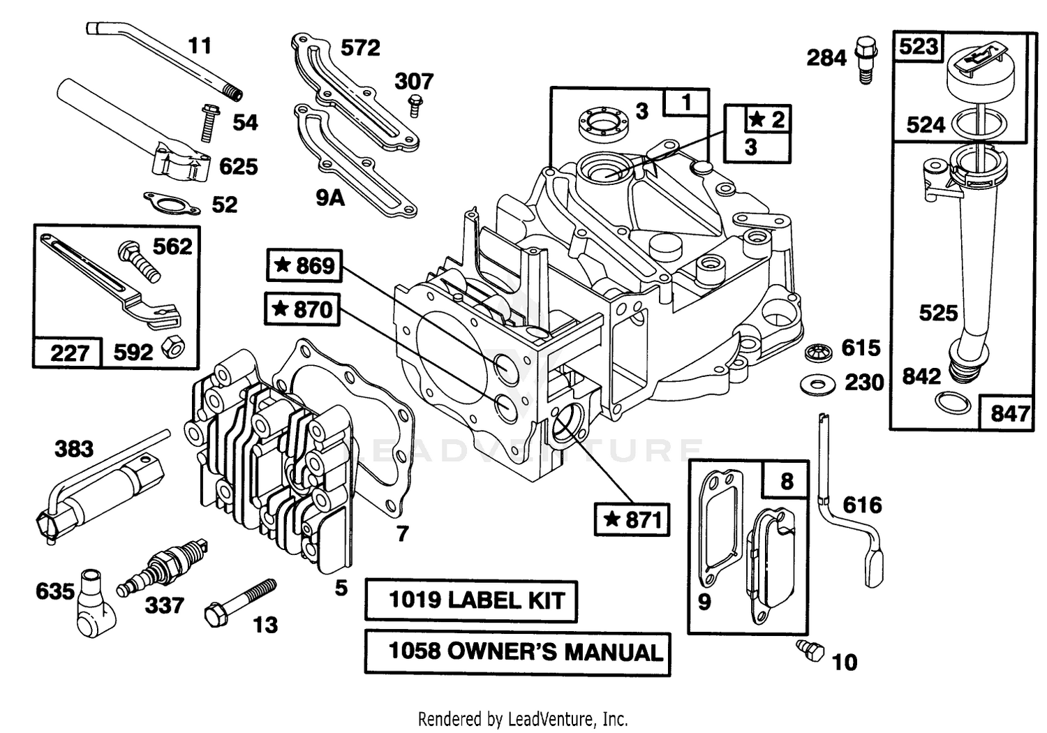 Engine Briggs  Stratton Model 12e802-0620-01
