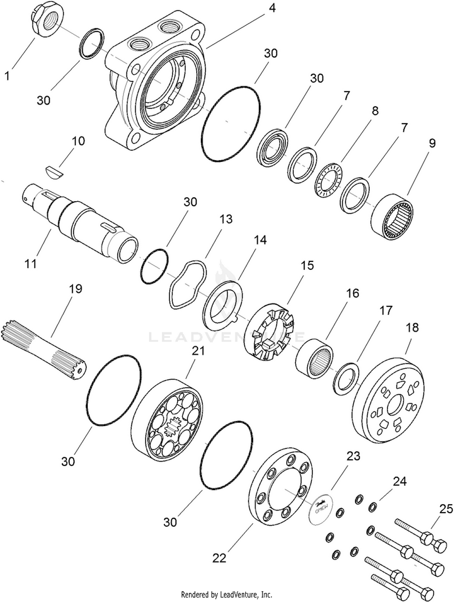 (CCW) Hydraulic Motor Assembly No. 106-8808