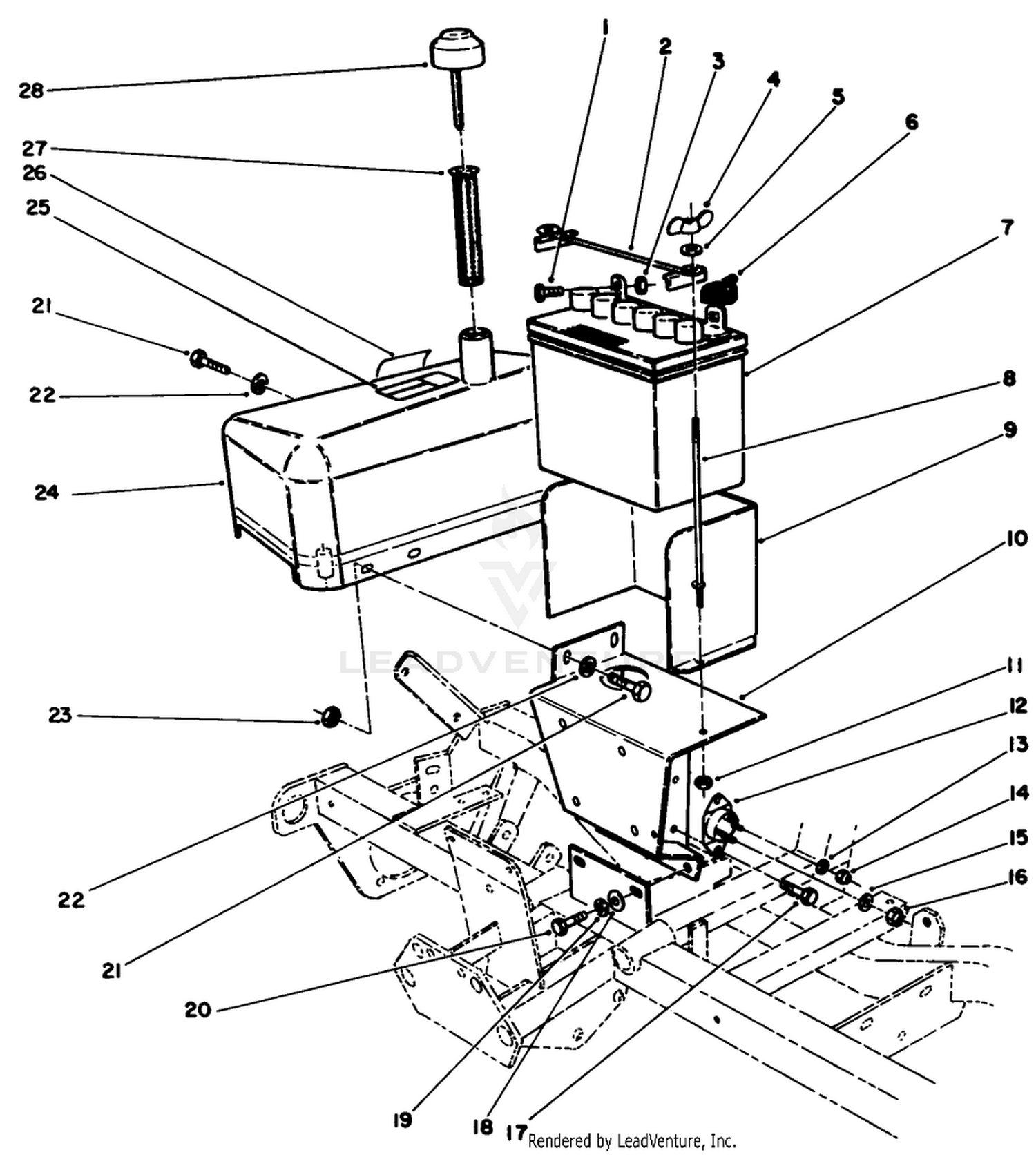 Hydraulic Tank  Battery Assembly