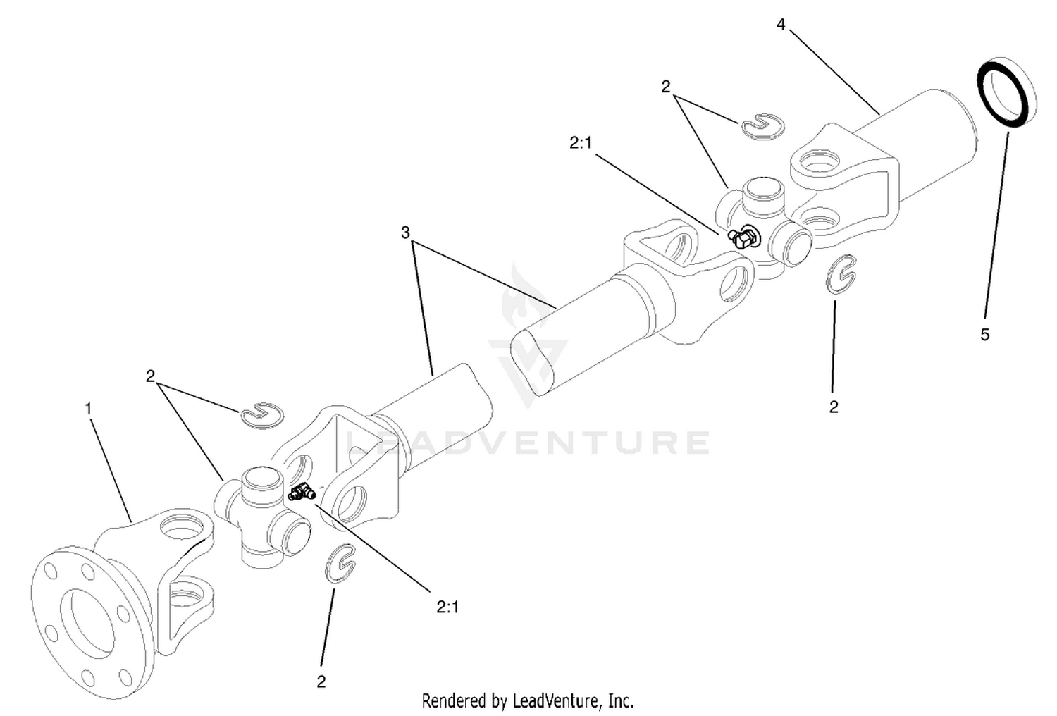 Differential Drive Shaft Assembly No. 93-7116  (only on: 07218)