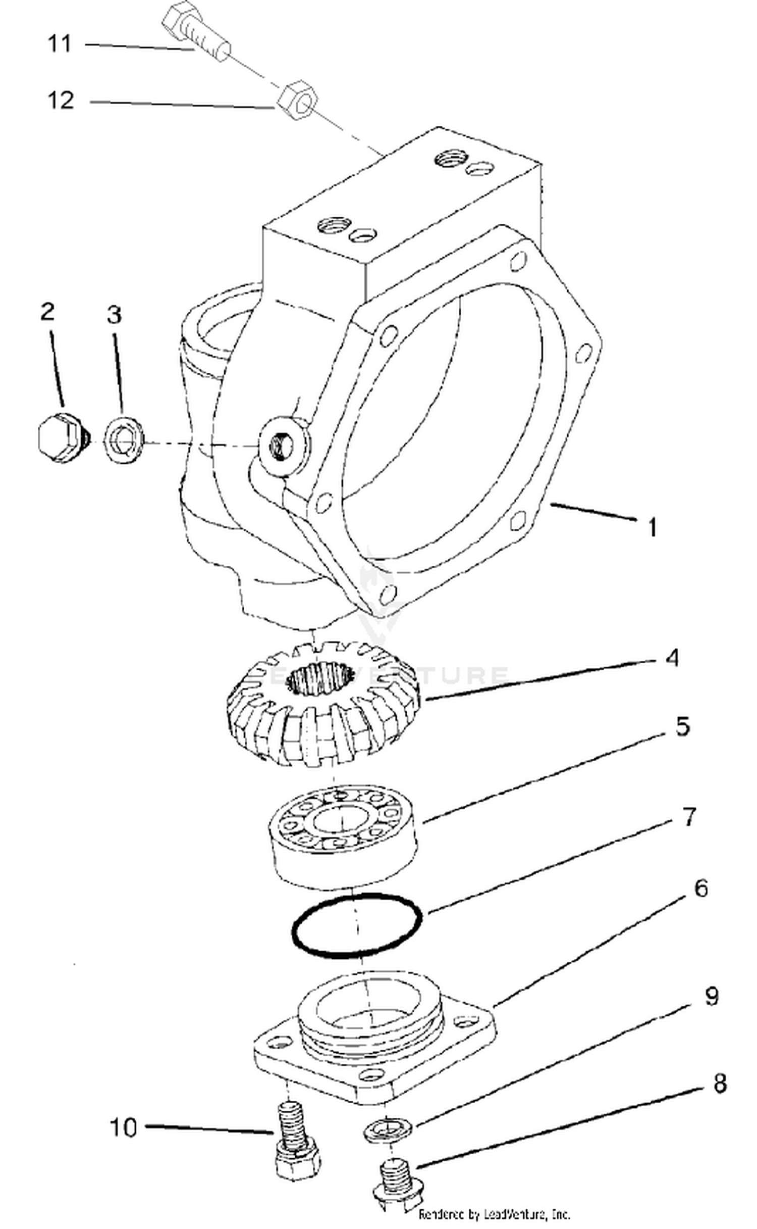 Axle Case Assembly  Rear Axle Assembly No. 100-3784