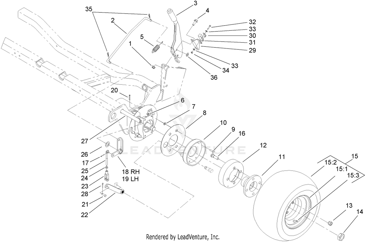 Front Wheel and Brake Assembly