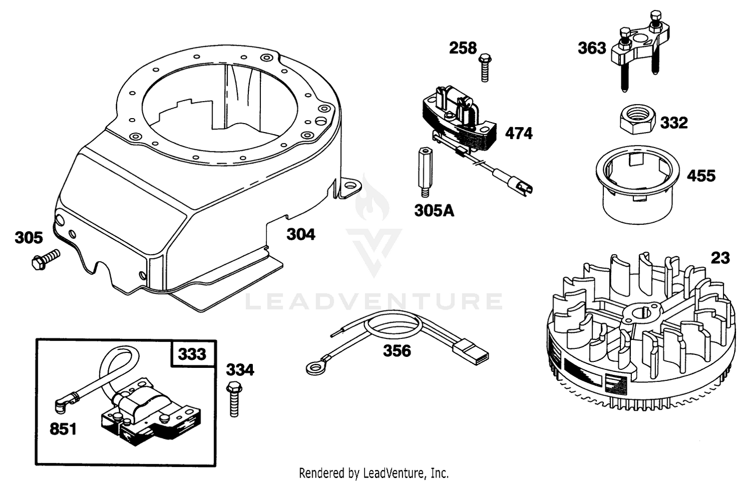 Engine Briggs  Stratton Model 128807-0658-01 8