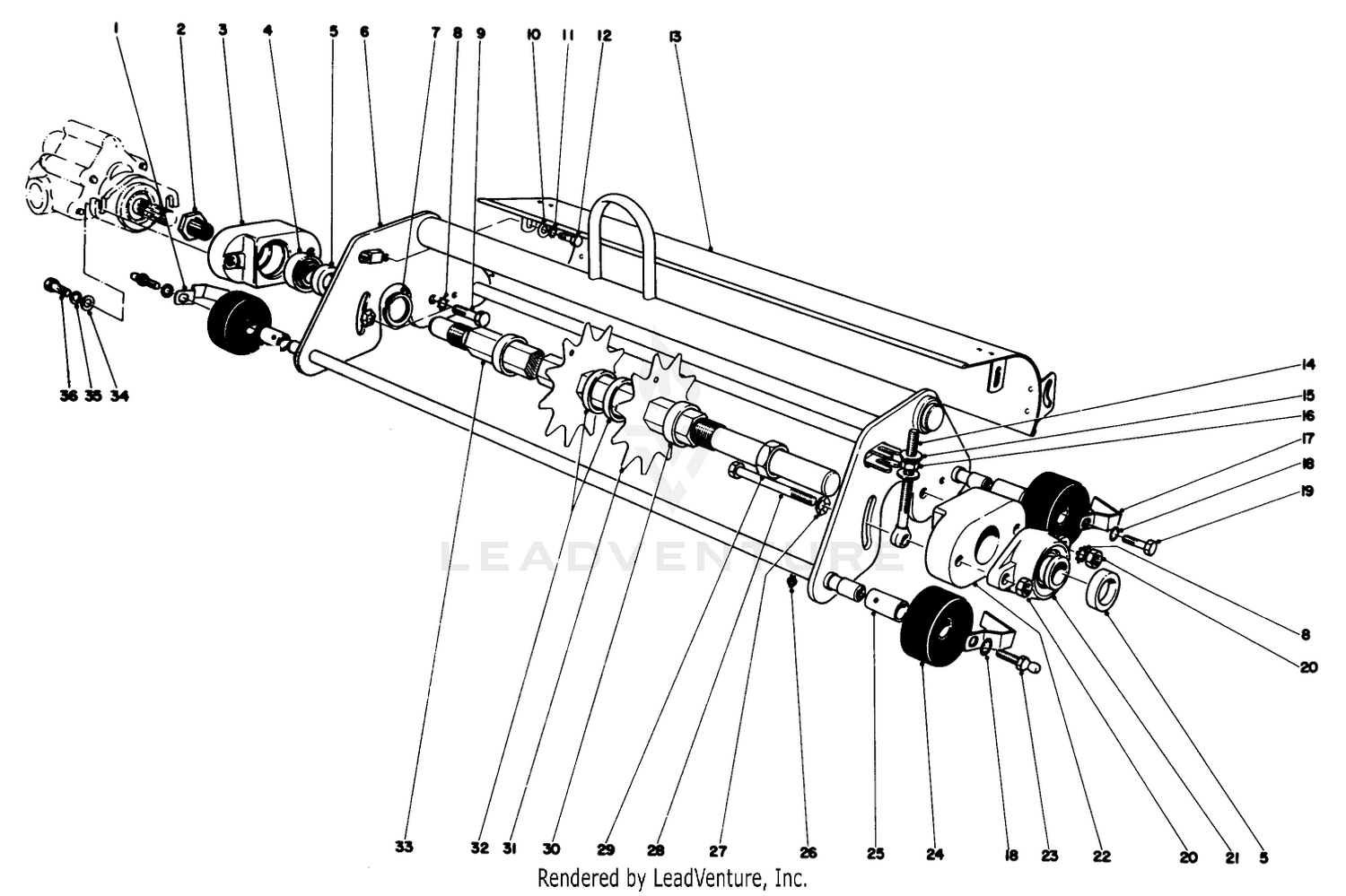 Thatching Reel Attachmentment Model No. 04416 (optional)