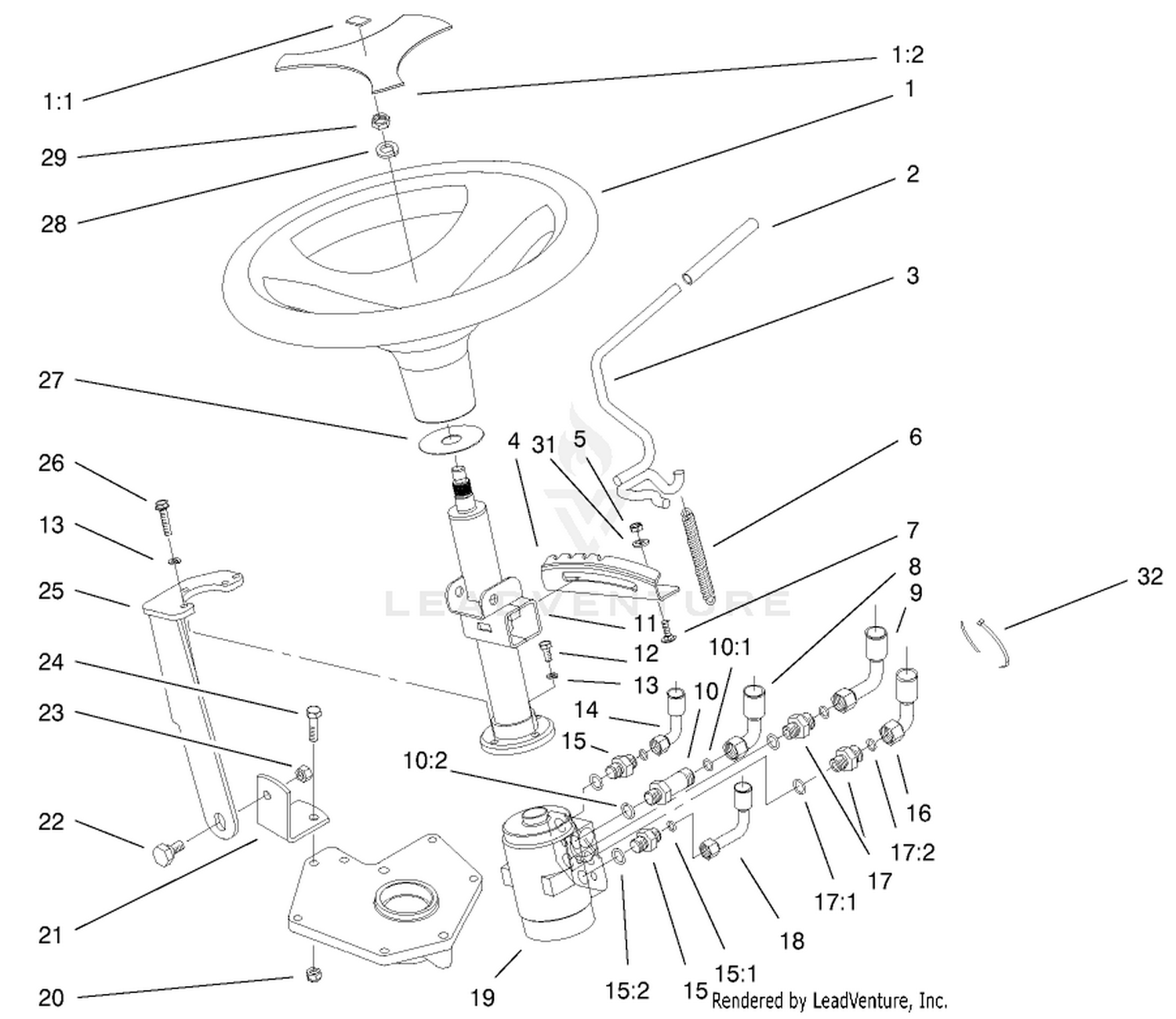 Power Steering  Tilt Assembly