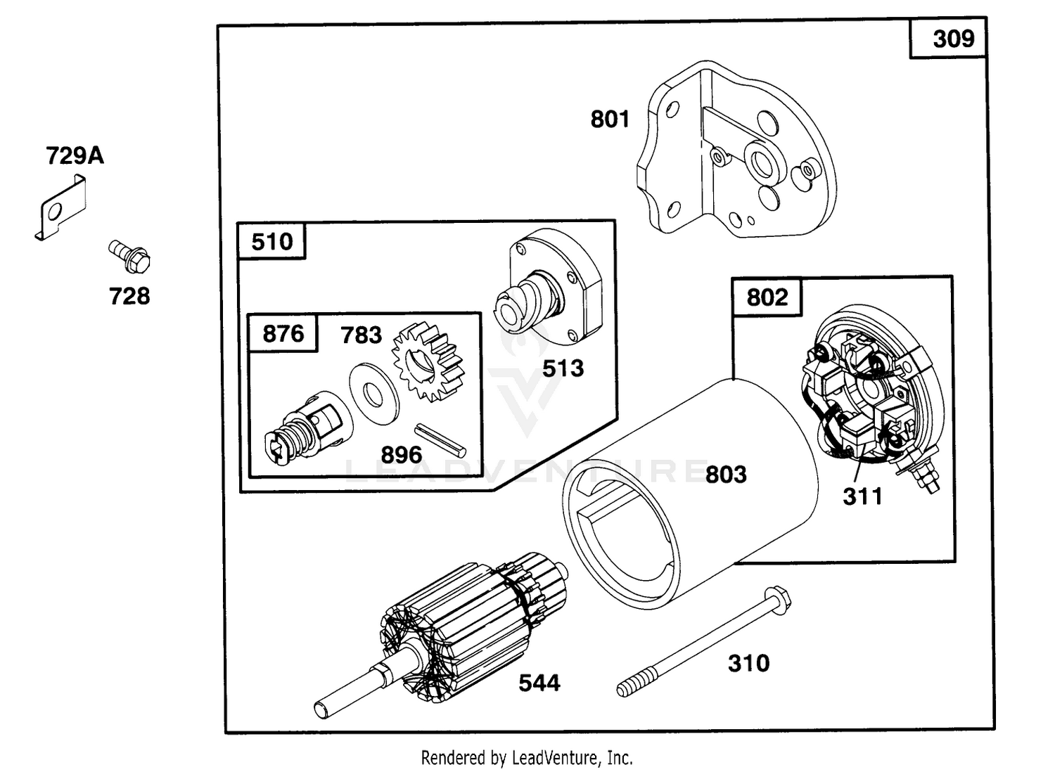 Engine Briggs  Stratton Model 282707-0119-01 7