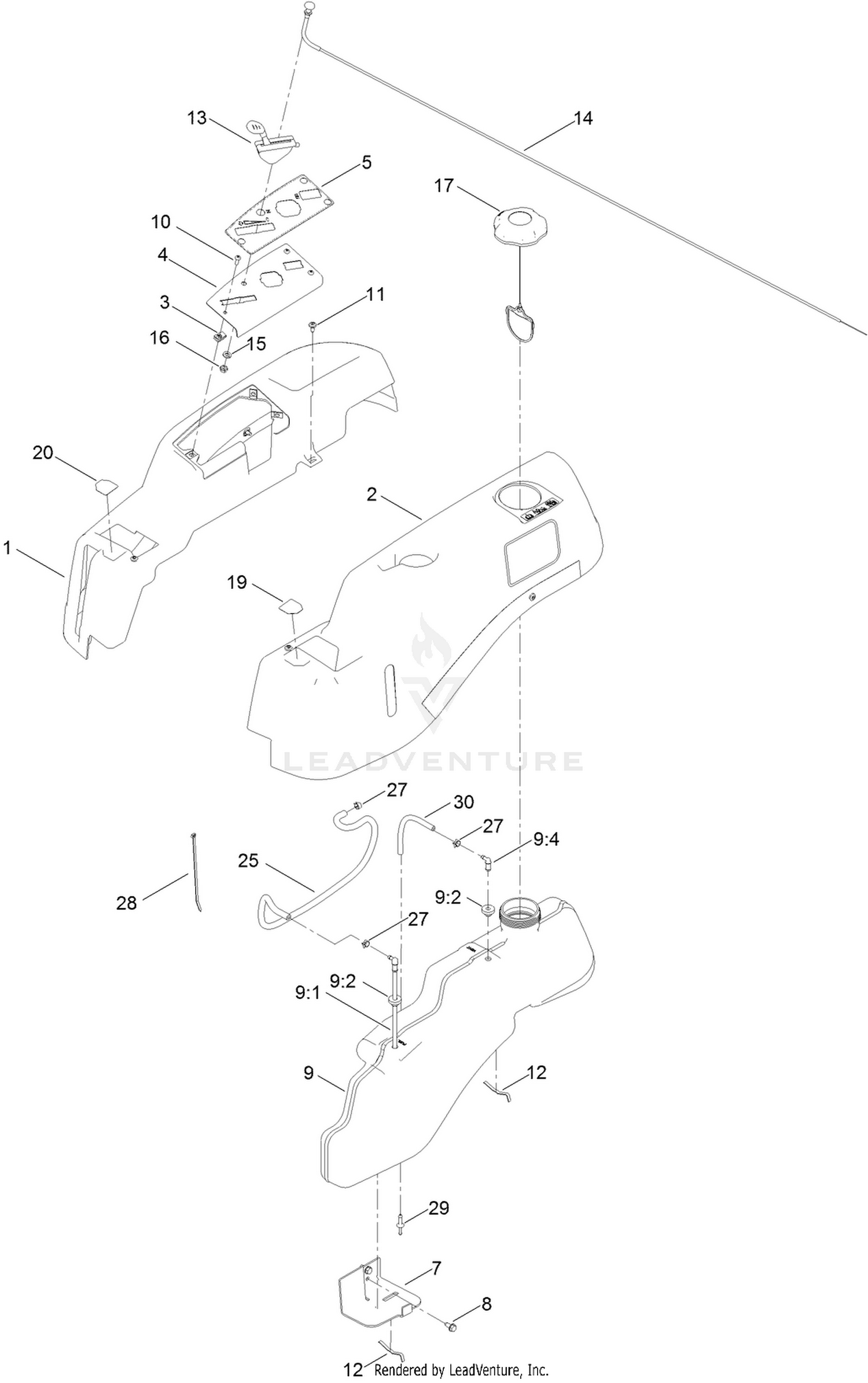 Body Styling and Fuel Tank Assembly