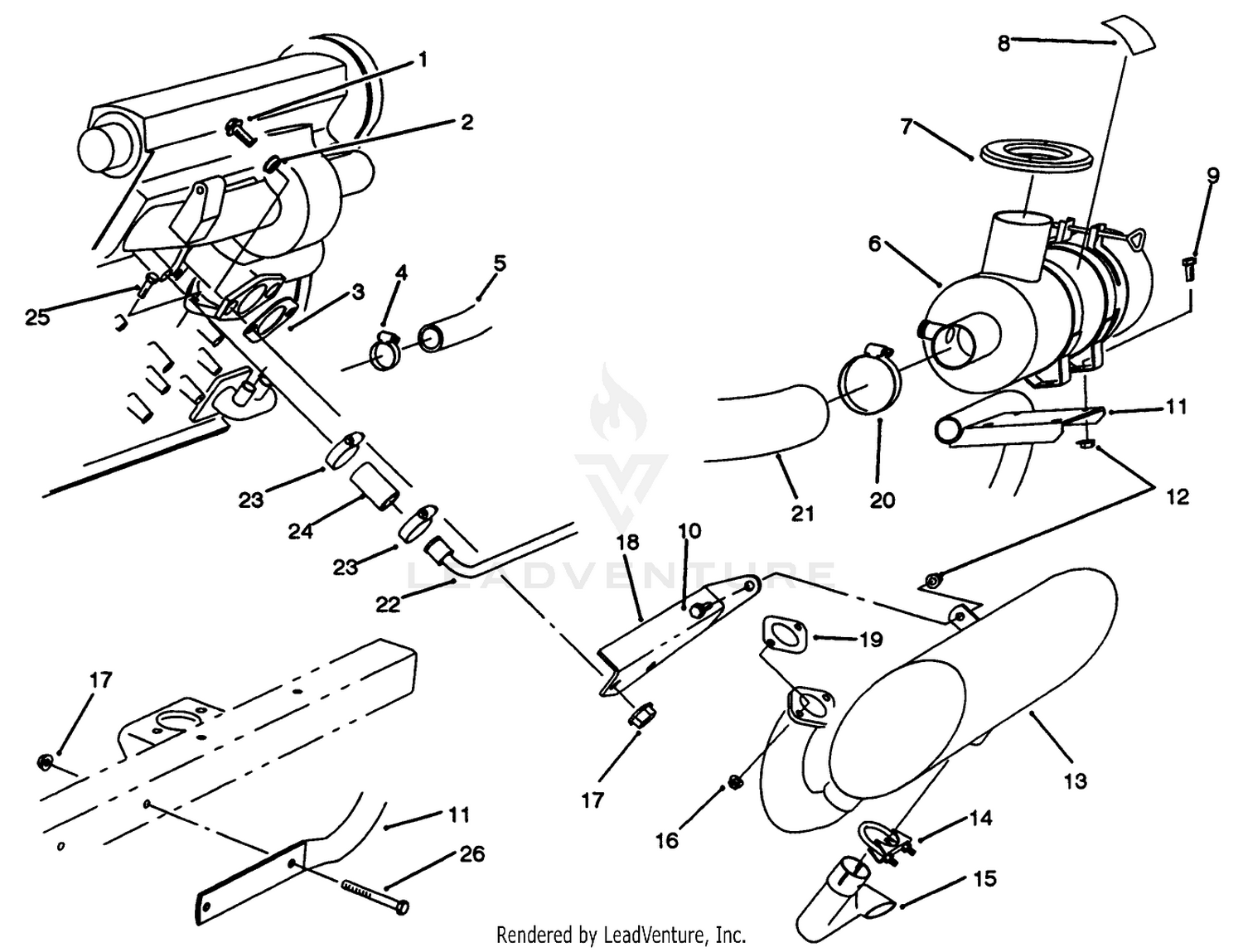 Muffler  Air Cleaner Installation Assembly