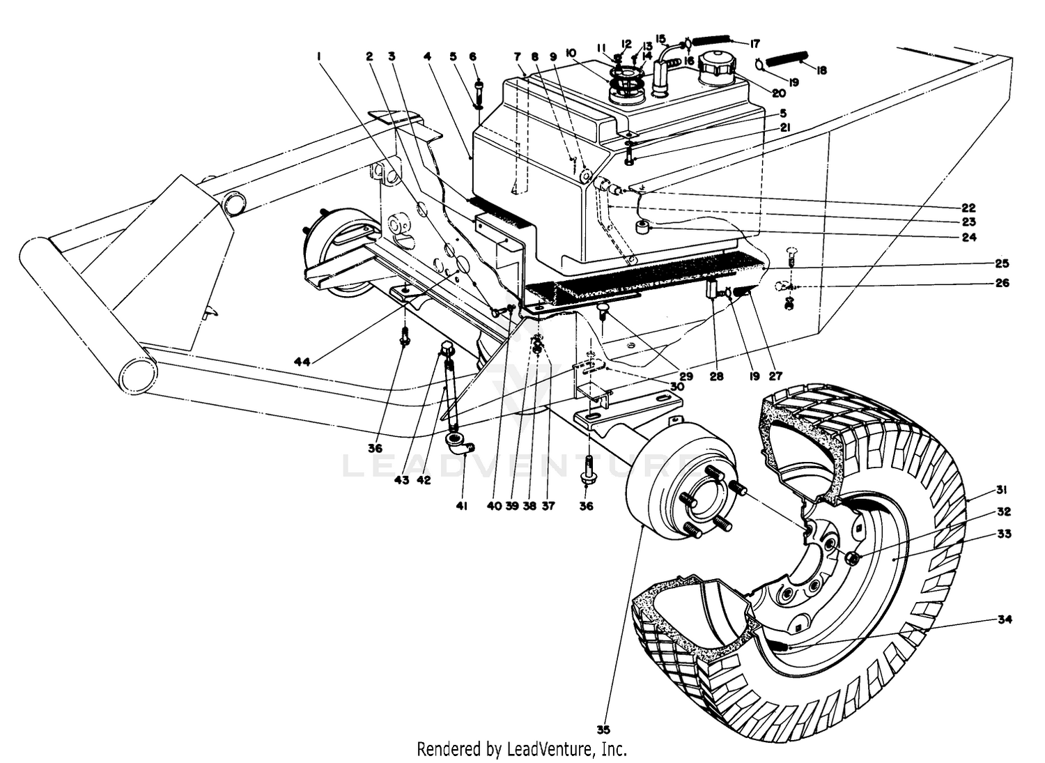 Front Axle  Fuel Tank Assembly