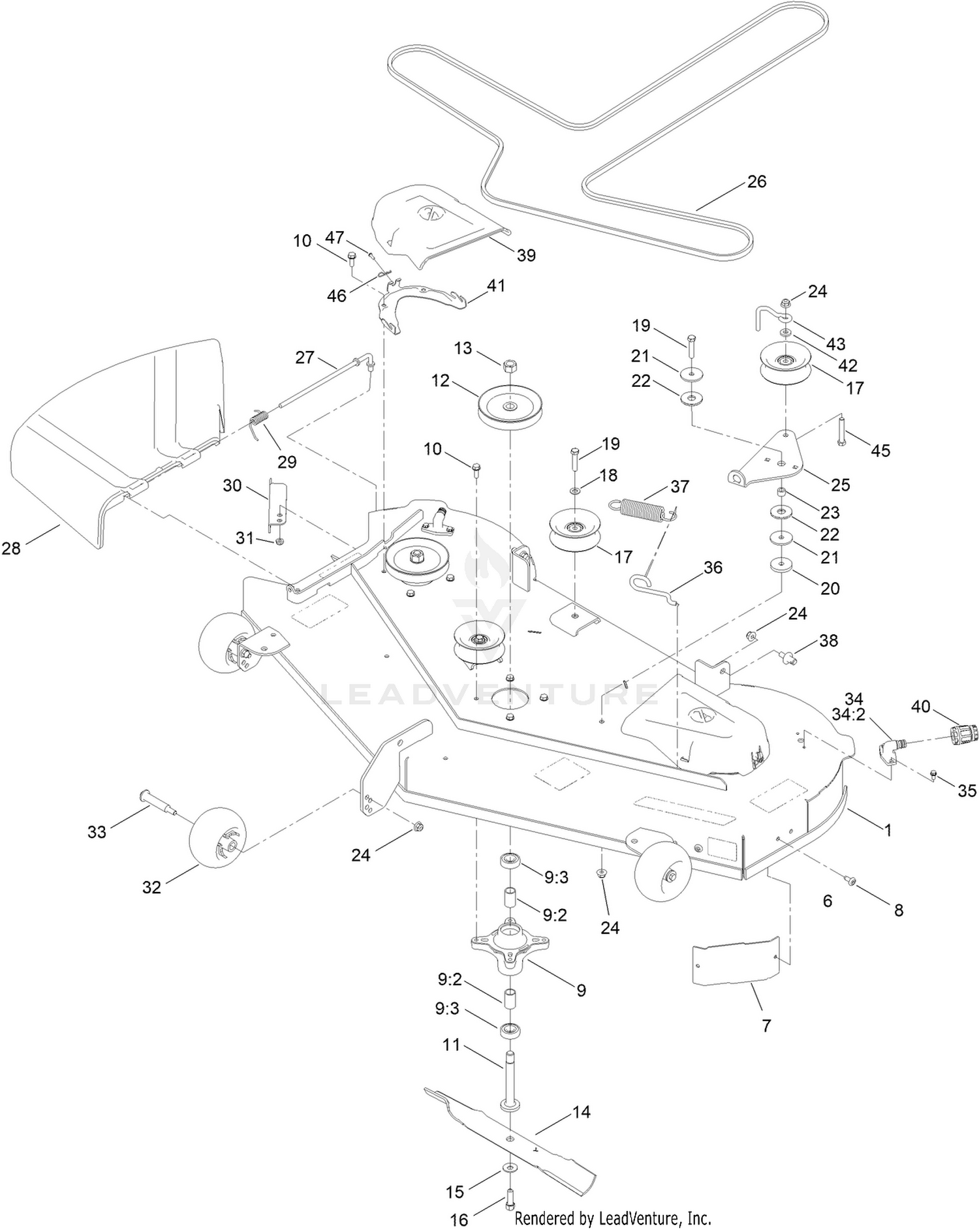 54 inch Deck Assembly
