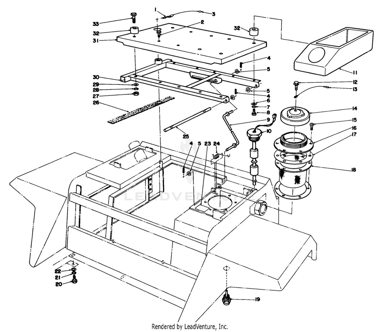 Seat Platform  Filler Cap Assembly