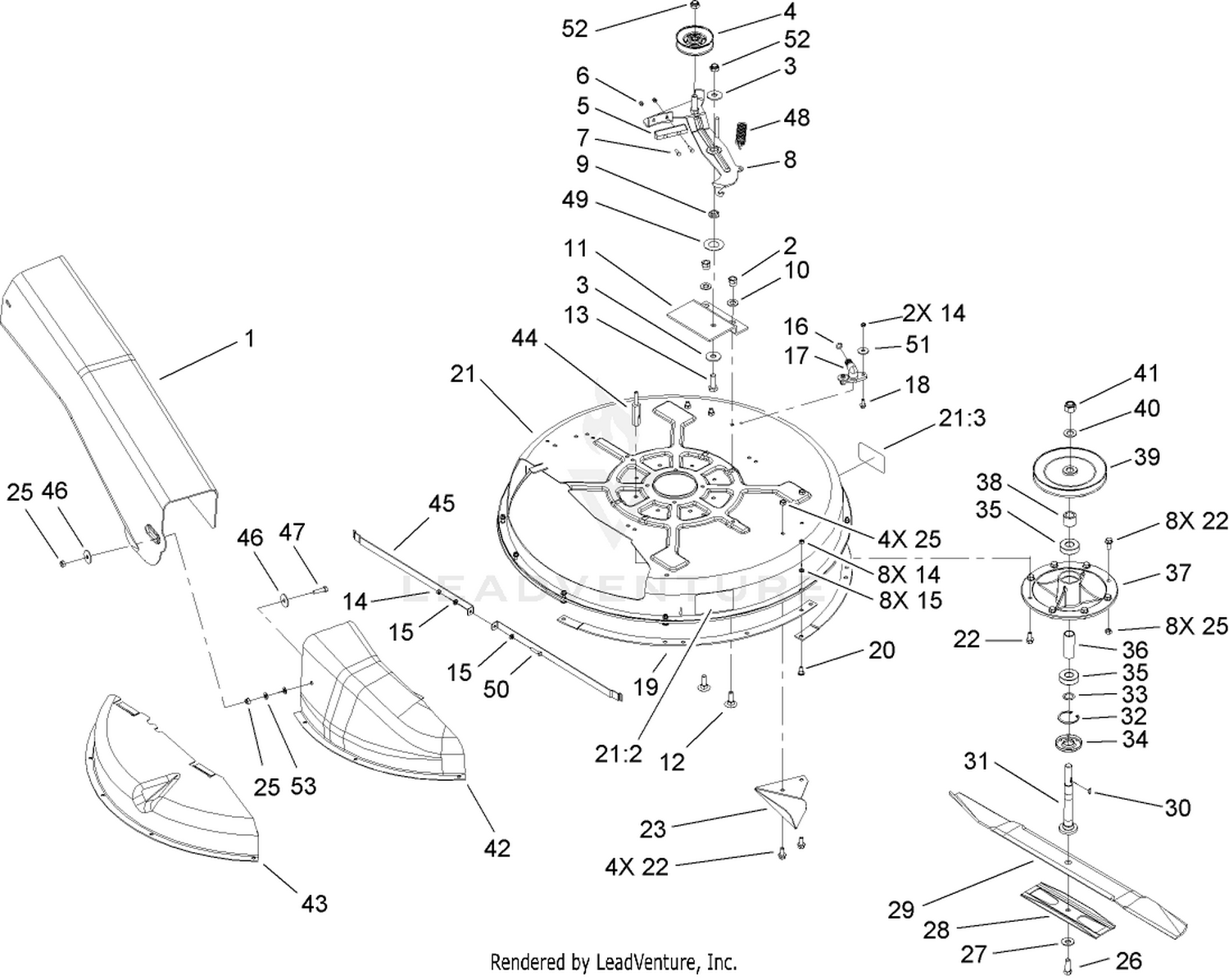 Deck and Spindle Assembly