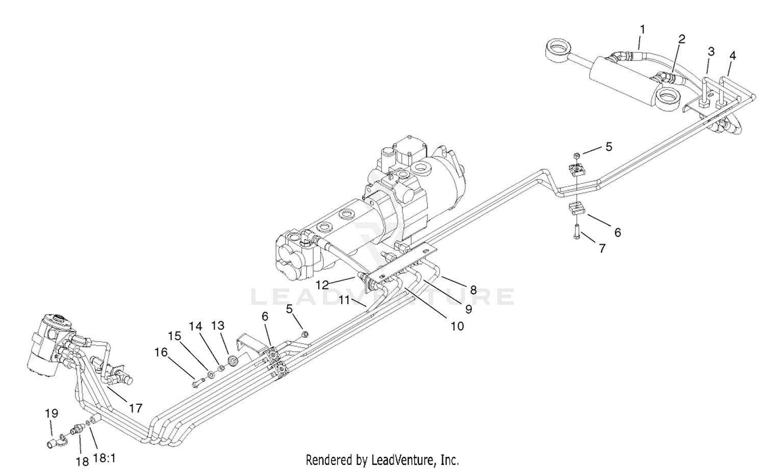 Steering Hydraulic Plumbing Assembly