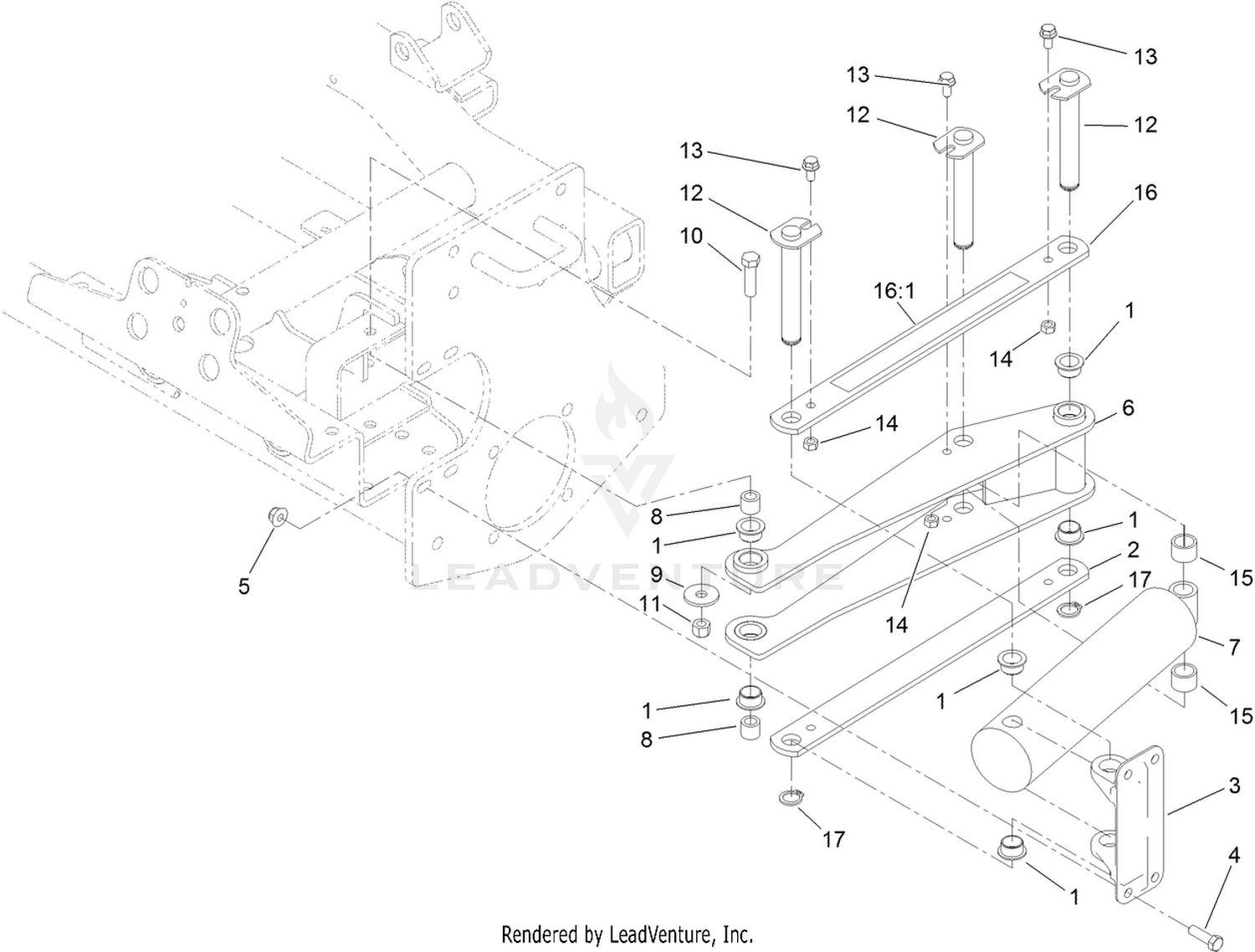 Scissor Frame and Link Assembly